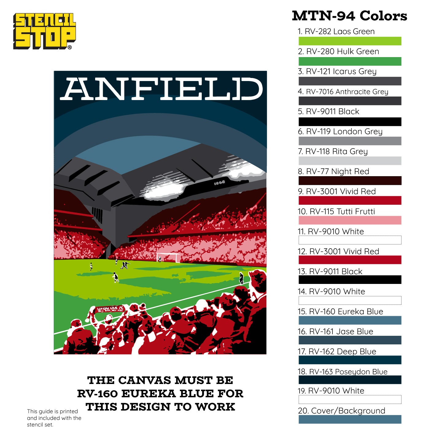 Conjunto de plantillas en capas "Nunca caminarás solo" de Anfield