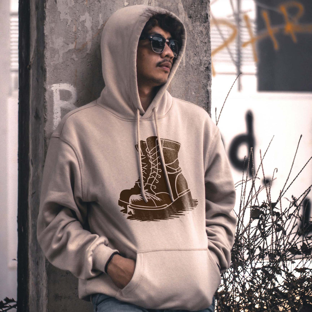 Combat Lace-Up Boots Stencil