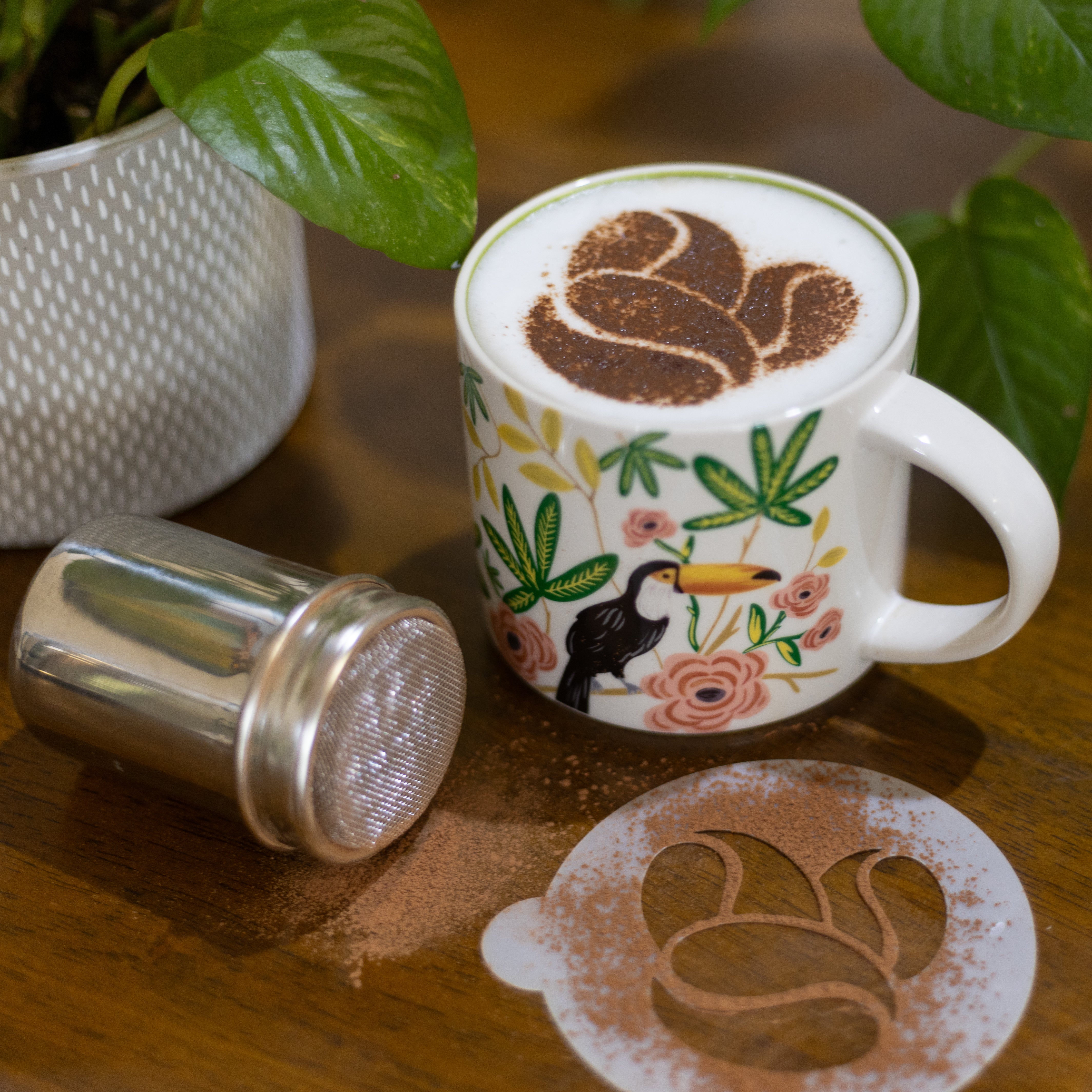 Peace & Good Vibes Coffee Stencils