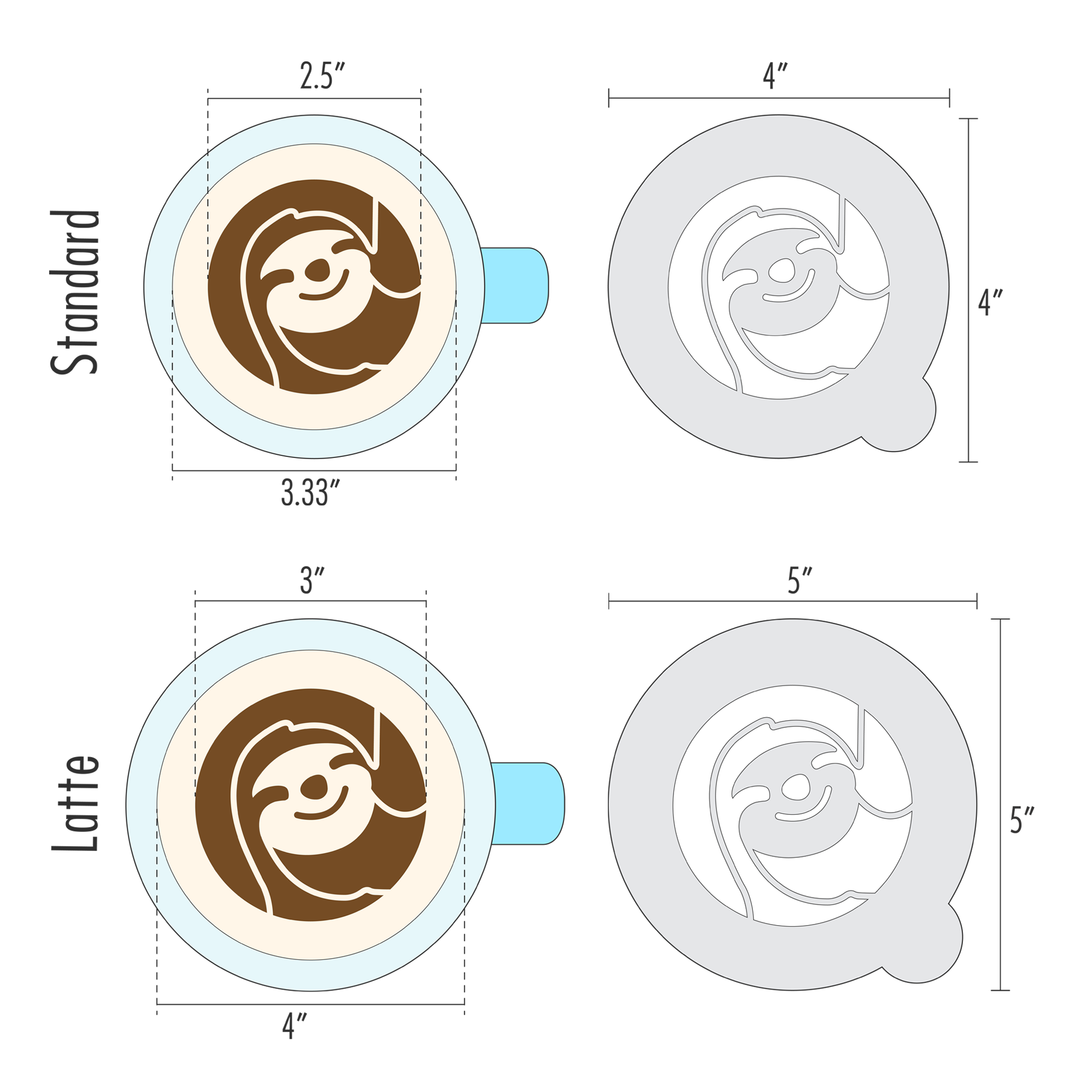 9 and 3/4 Coffee Stencil