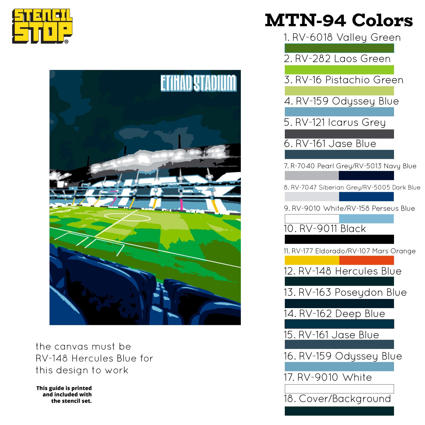 Etihad Stadium Layered Stencil Set