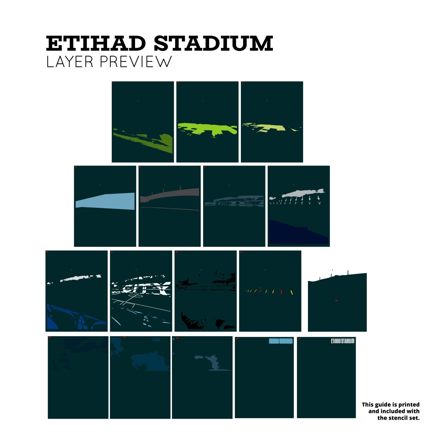 Etihad Stadium Layered Stencil Set