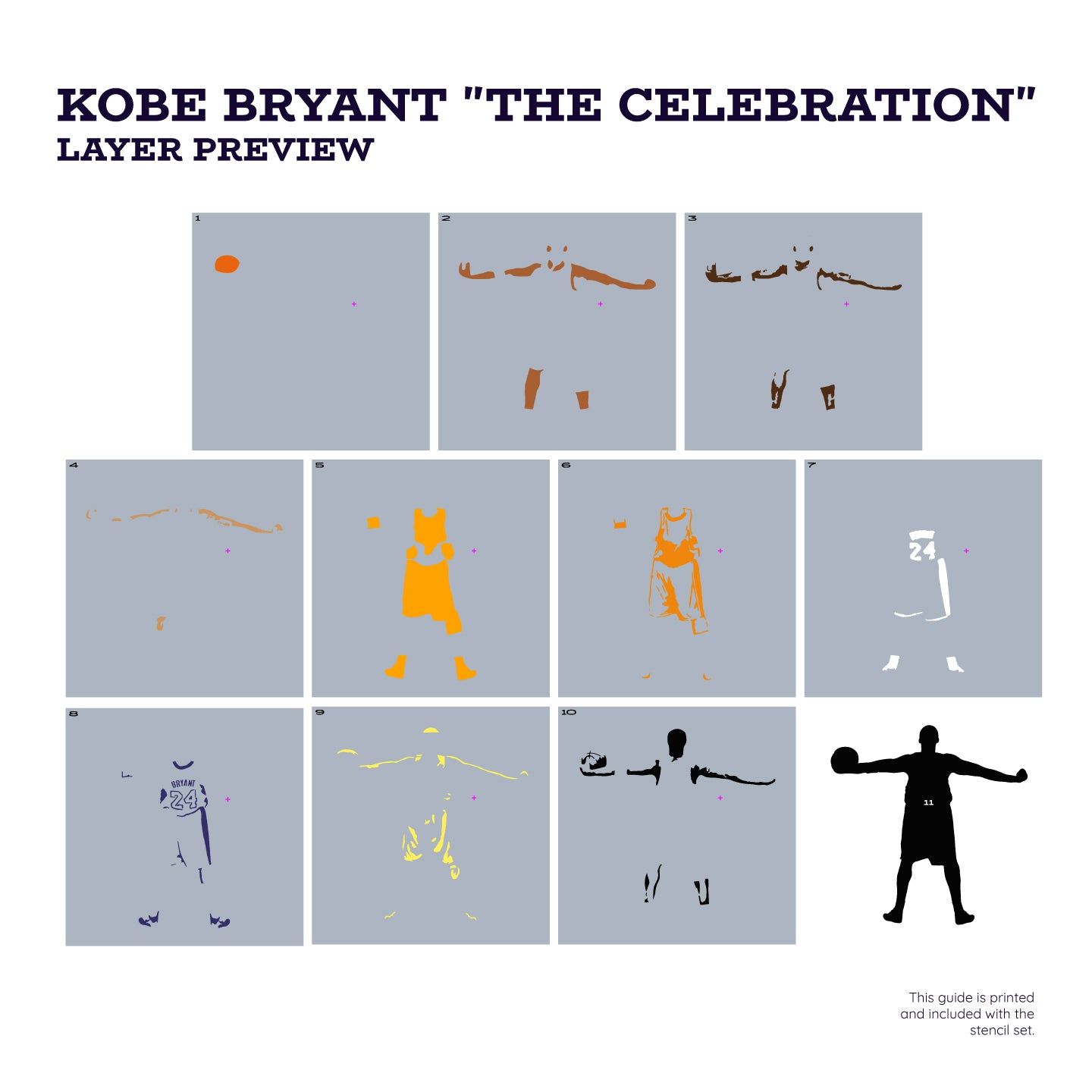 Kobe Bryant "The Celebration" Layered Stencil Set