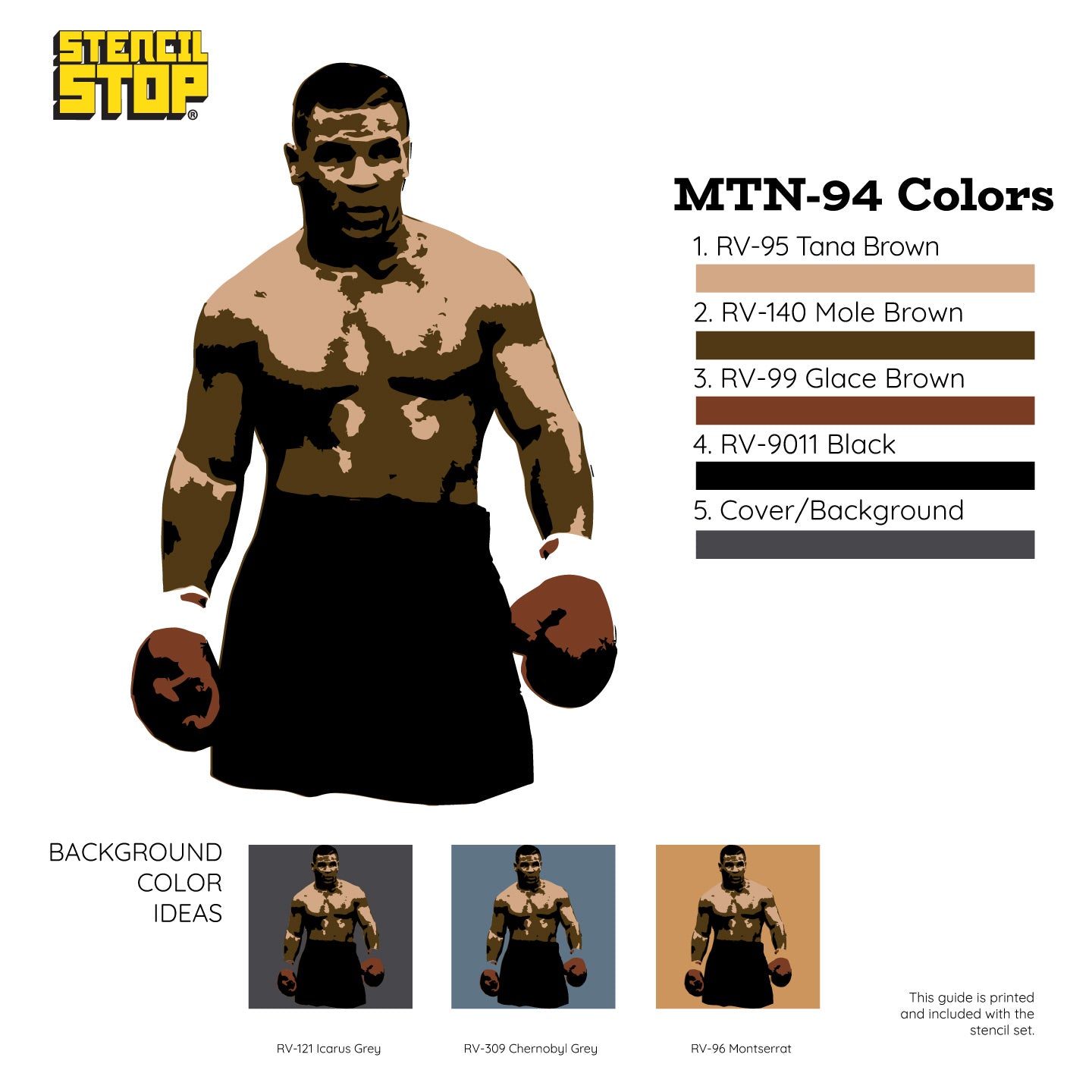 Mike Tyson Layered Stencil Set