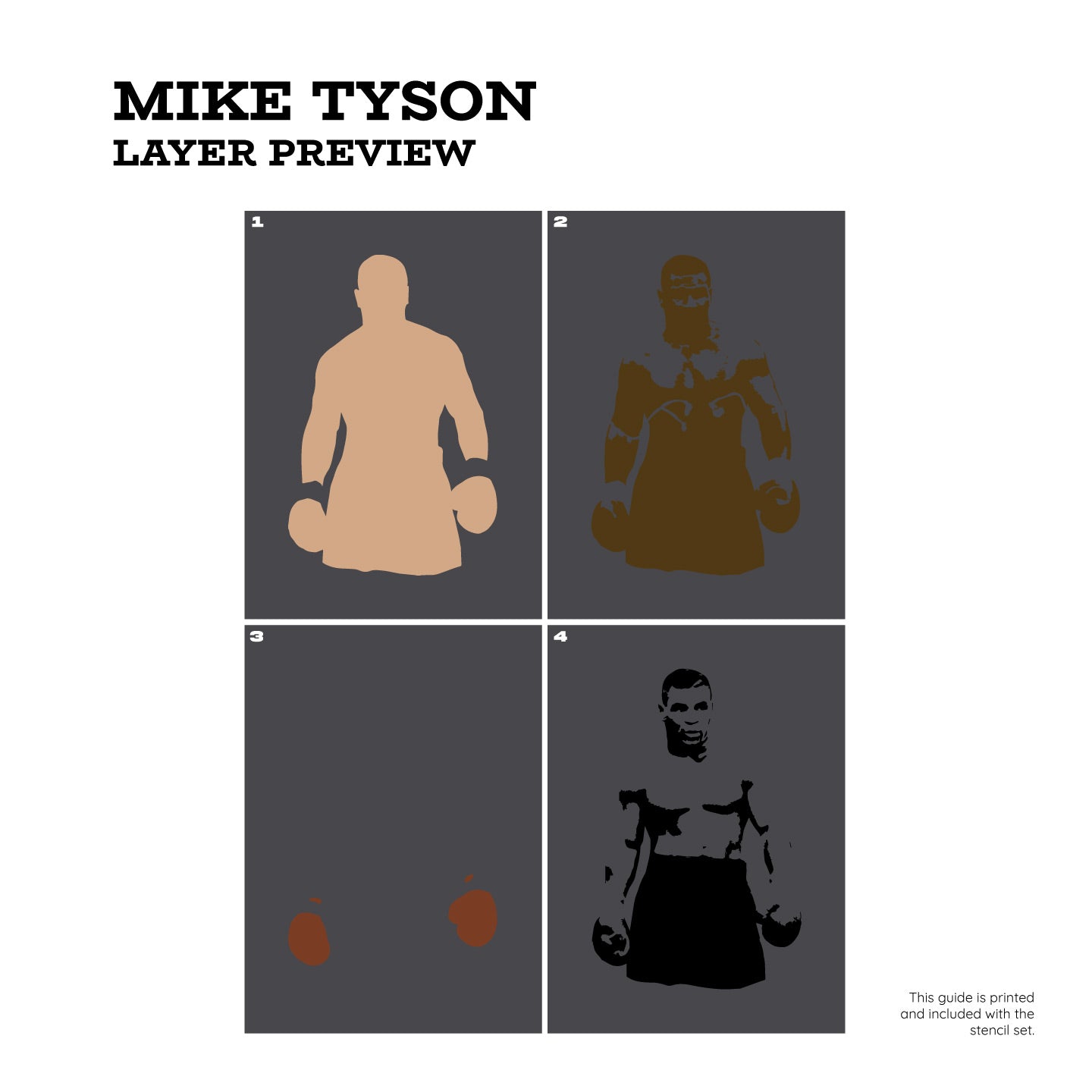 Mike Tyson Layered Stencil Set