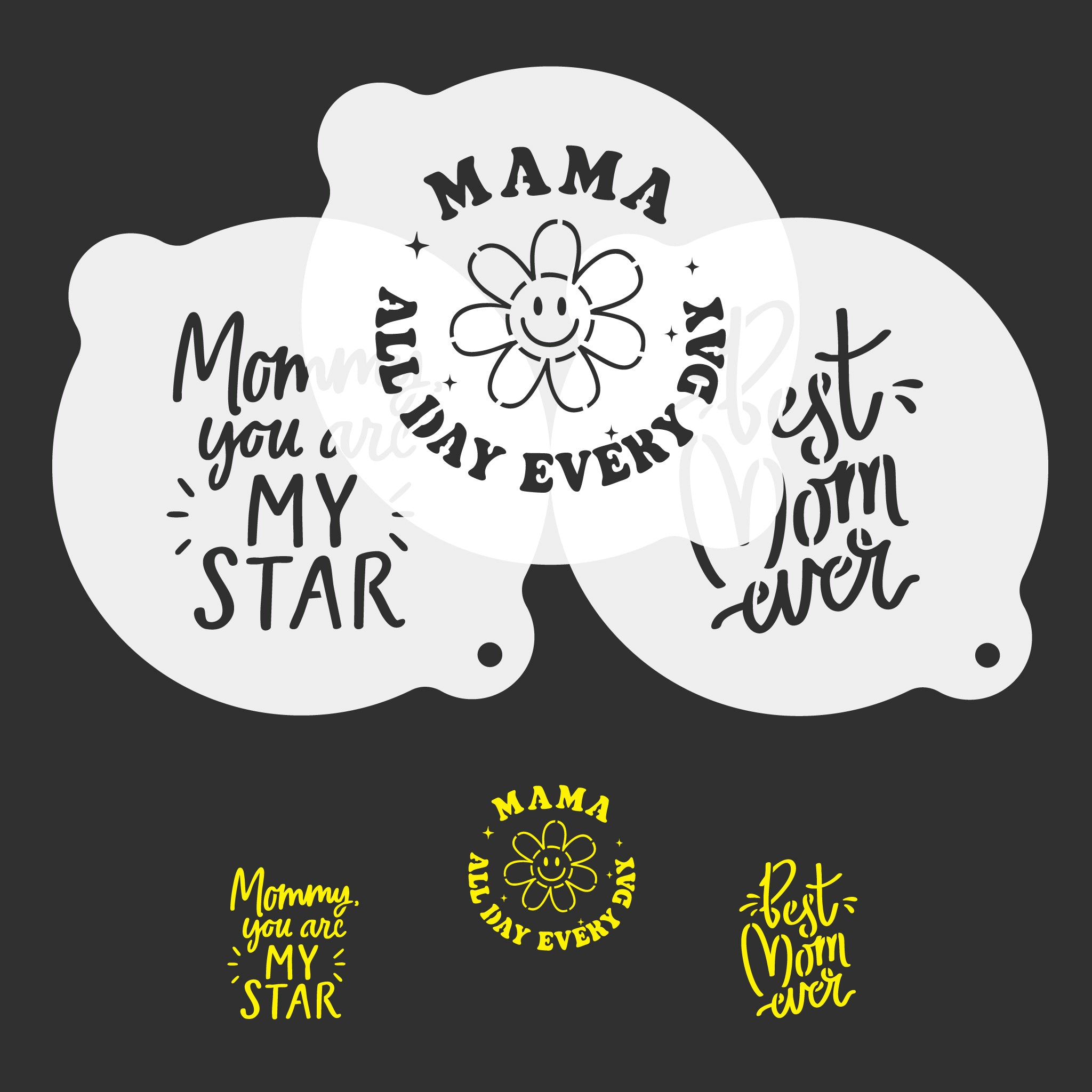 Mom Coffee Stencils