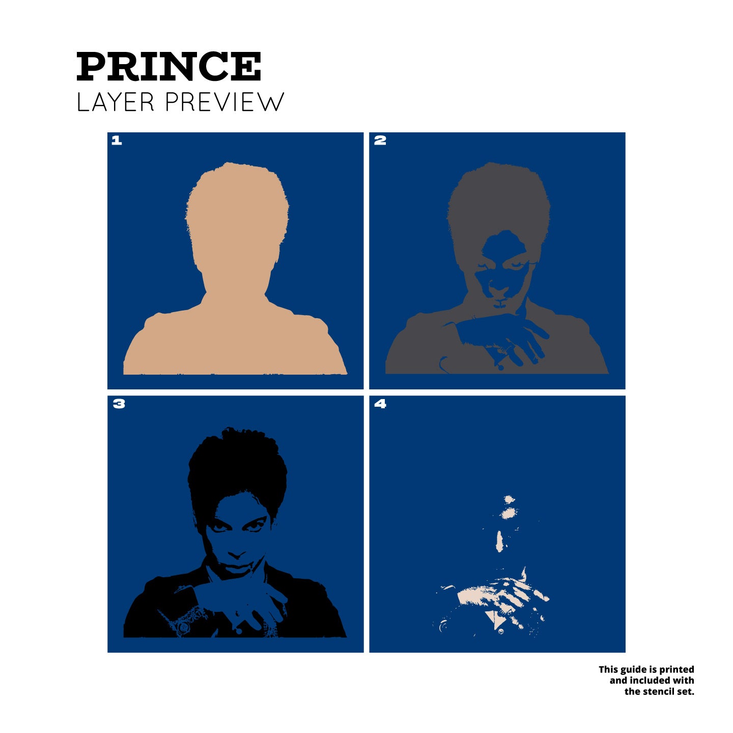 Prince "Purple Rain" Layered Stencil Set