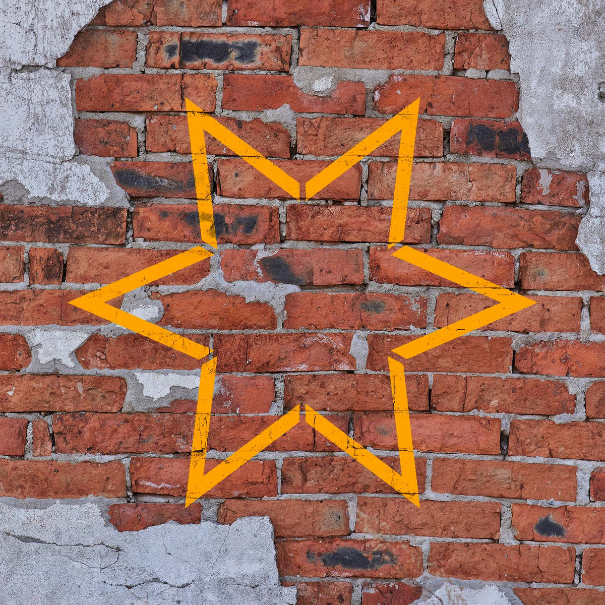 Six Point Star Outline Stencil