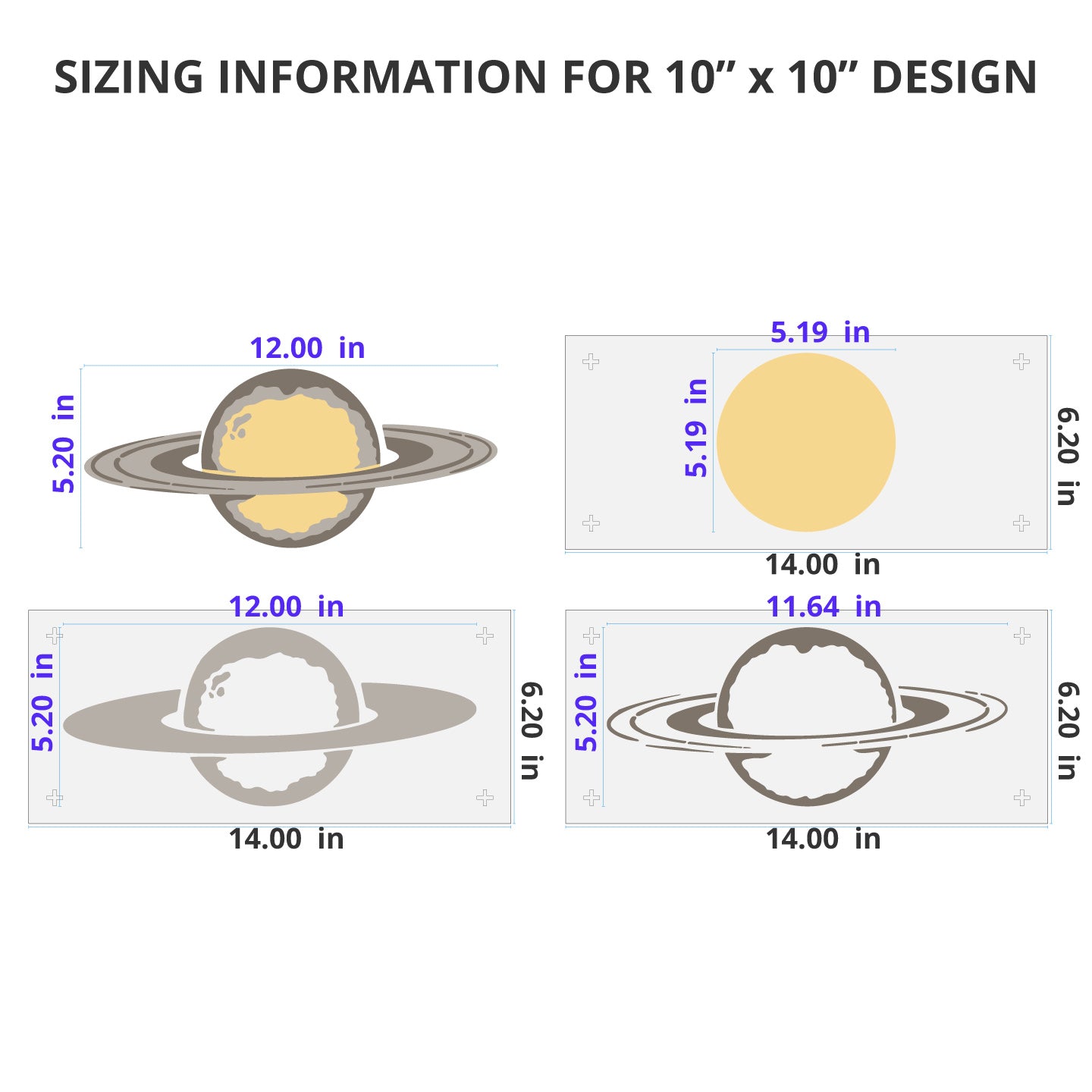 10" Dimensions Saturn Stencil Kit