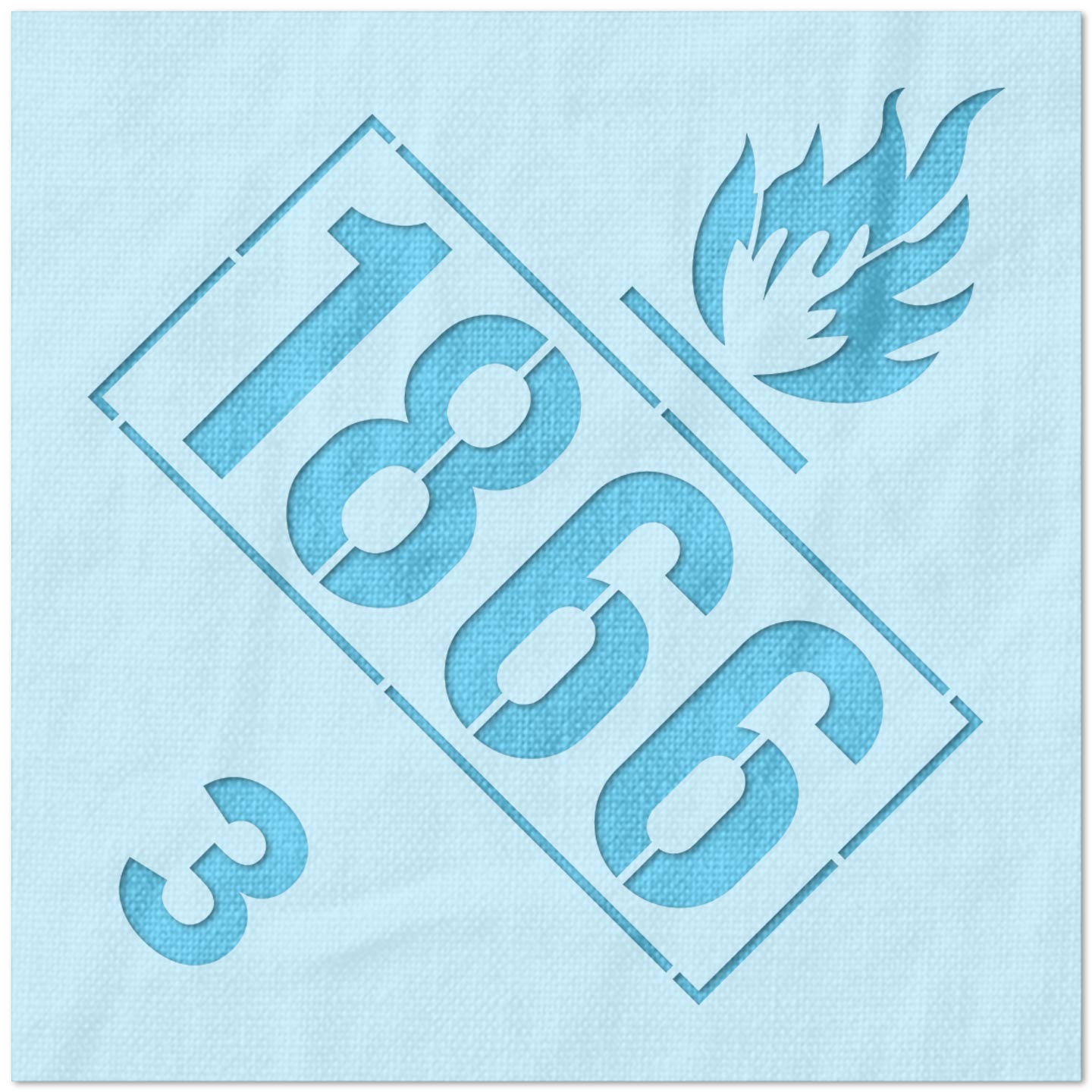 1866 Fire Stencil