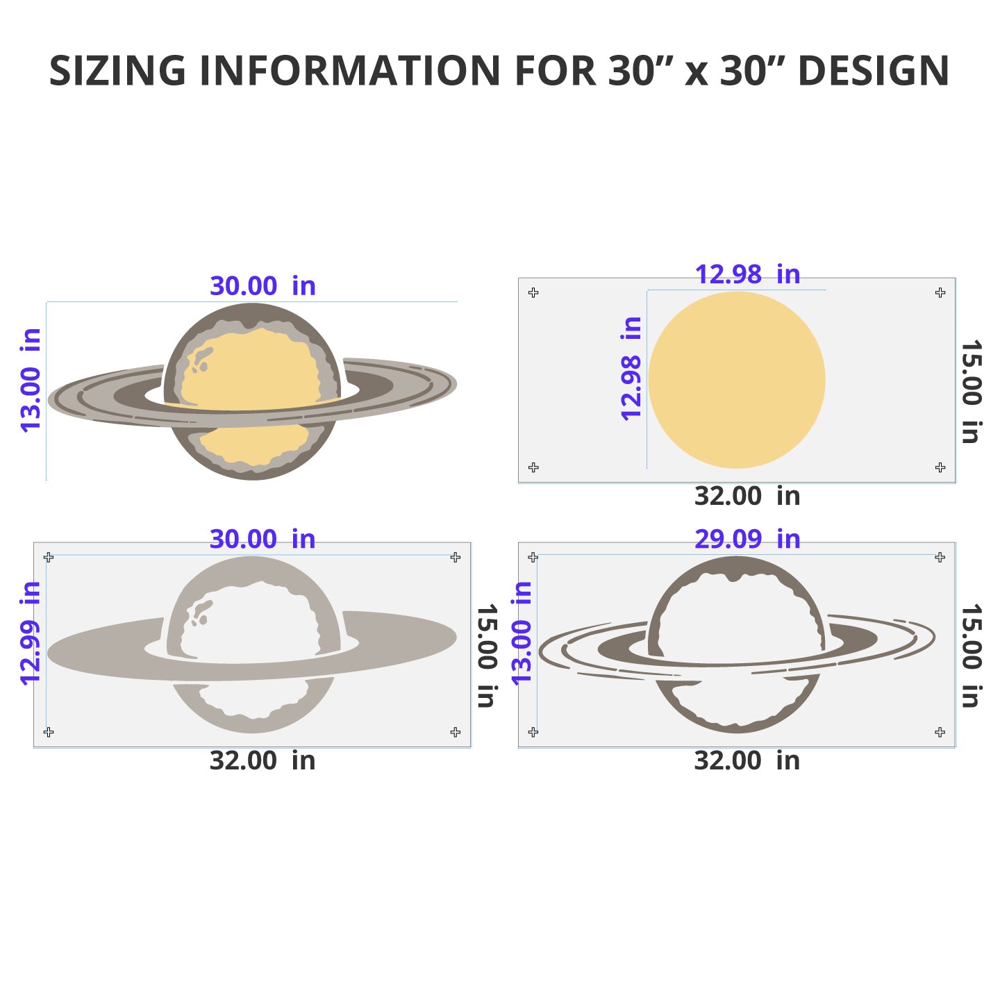 30" Dimensions Saturn Stencil Kit