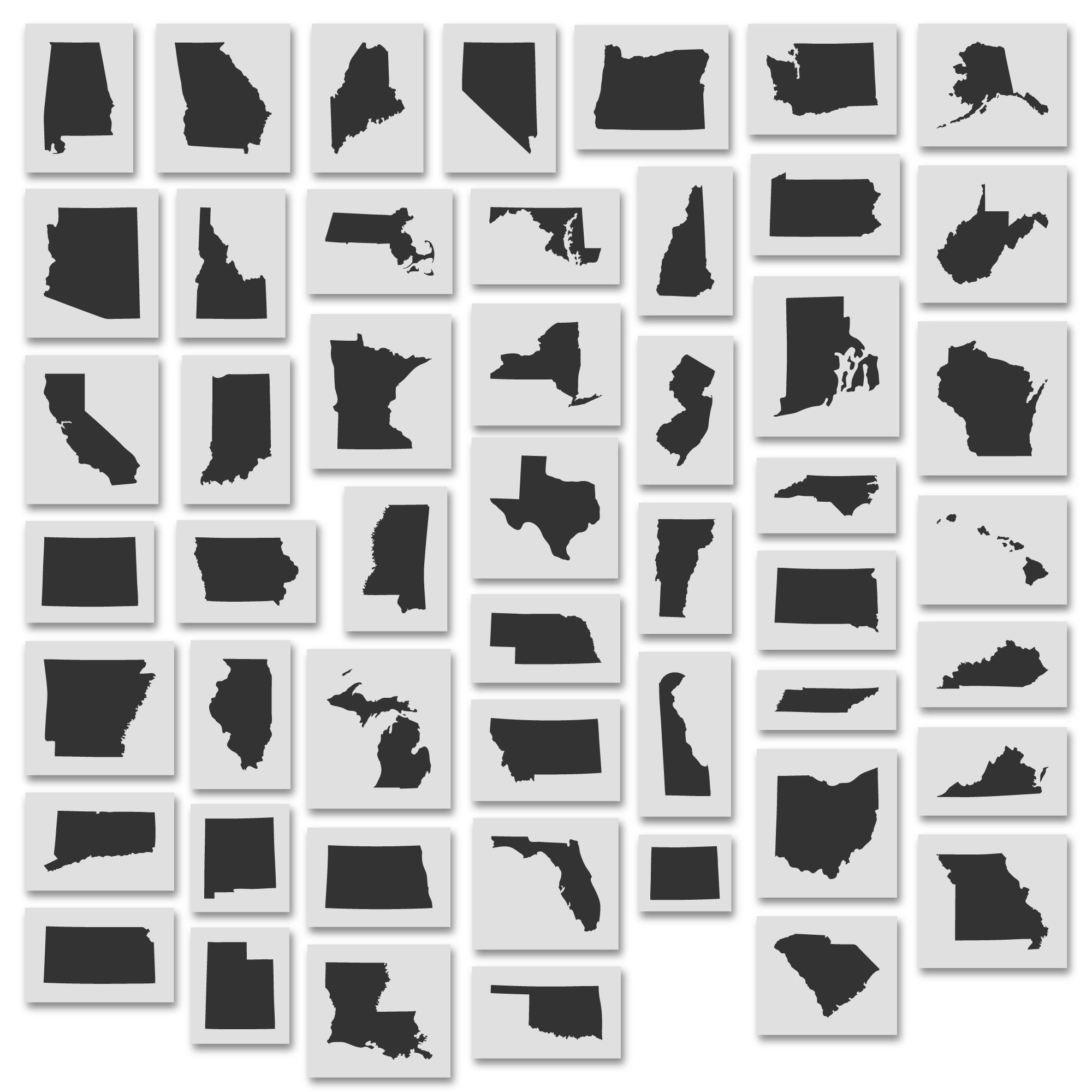 Kit de plantillas de 50 estados de EE. UU.