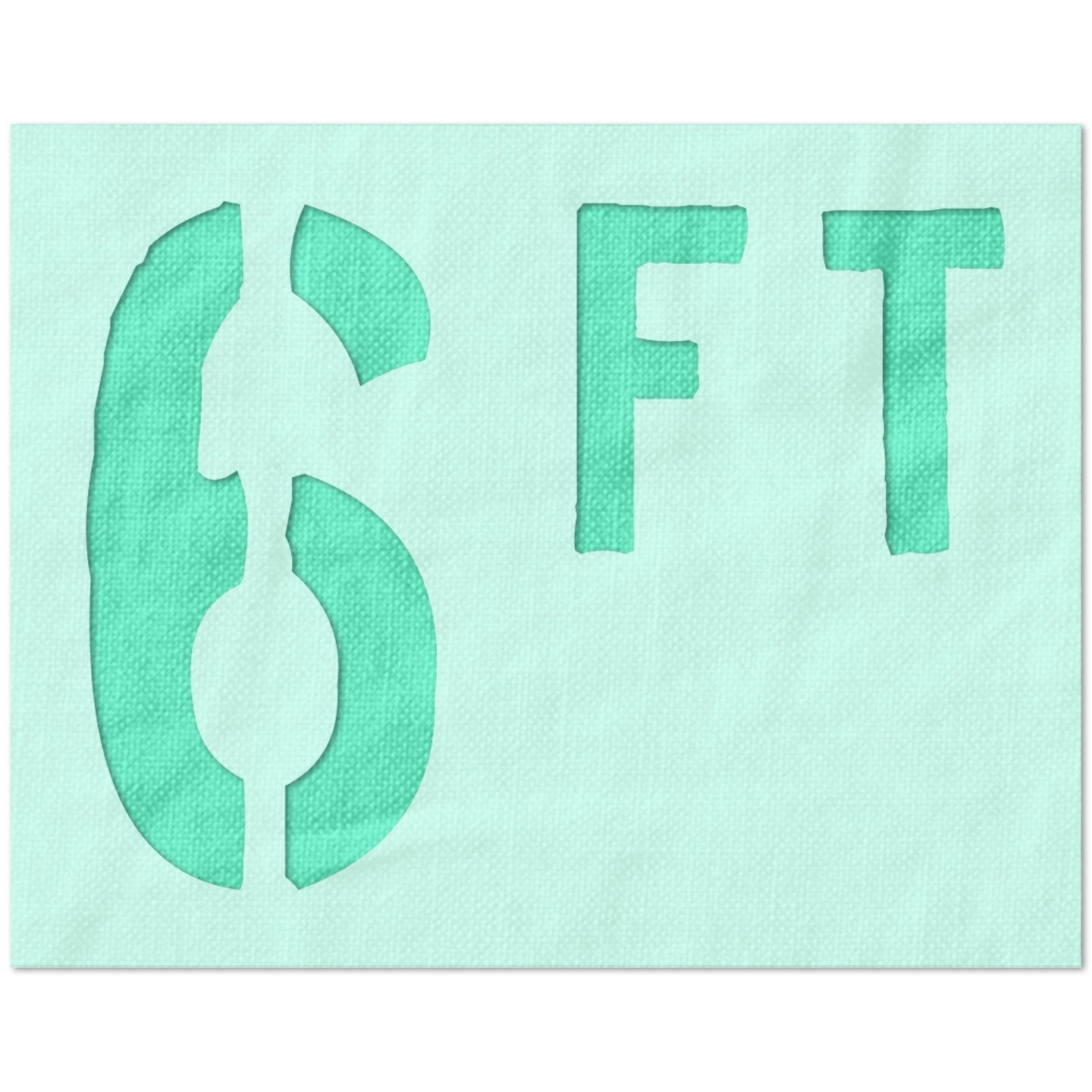 6 Feet Text Social Distance Stencil