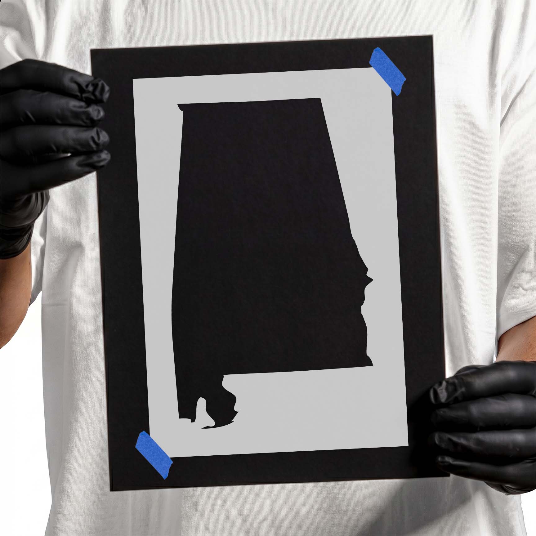 Alabama state outline stencil for signs and DIY crafts