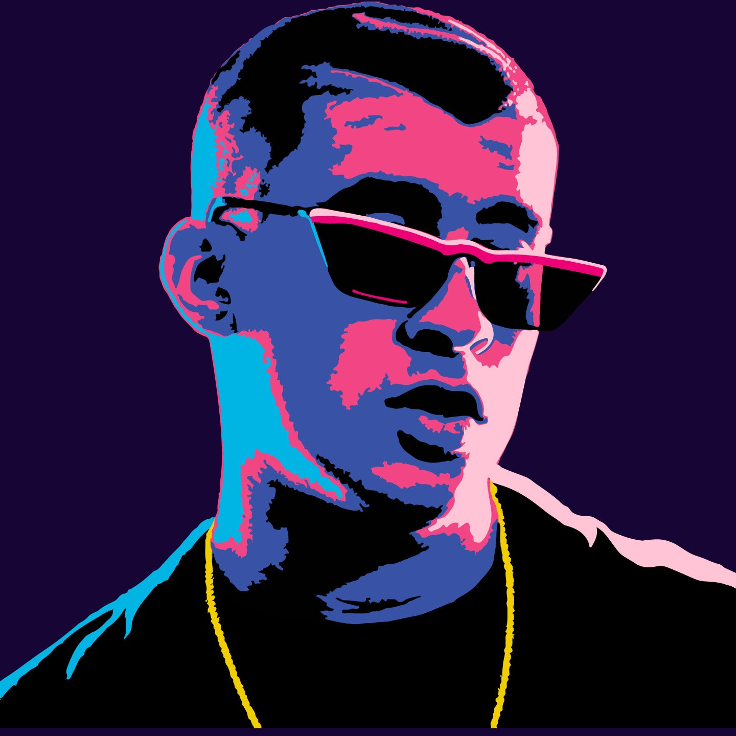 Bad Bunny Miami Vice Layered Stencil Set Stencil Stop bad-bunny-miami-vice-layered-stencil-set-stencil-stop