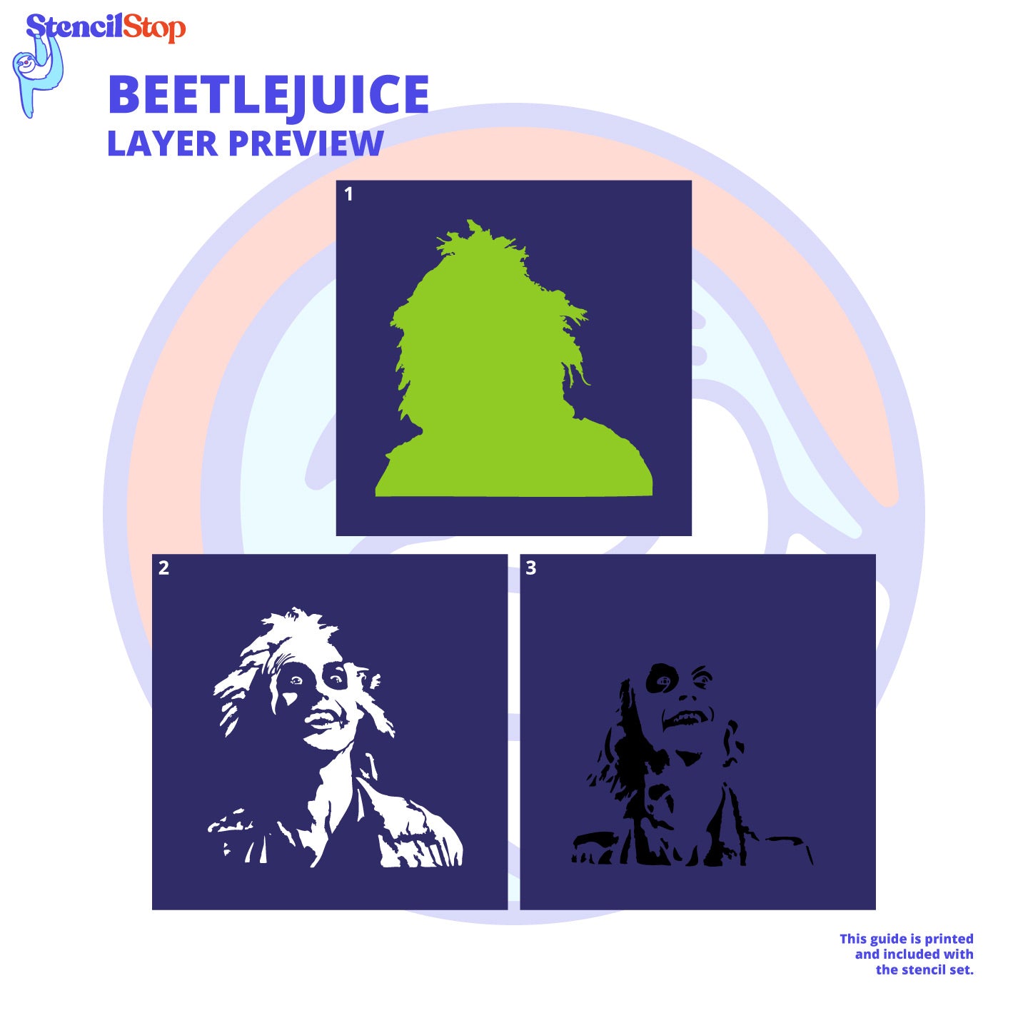 Beetlejuice Layered Stencil Preview