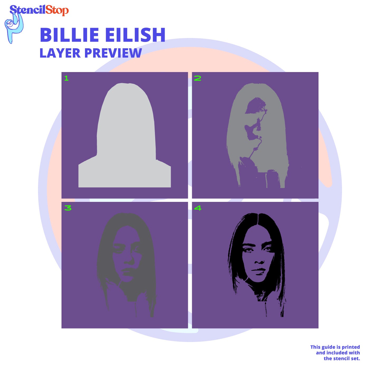 Billie Eilish "Knockout" Layer Stencil Set