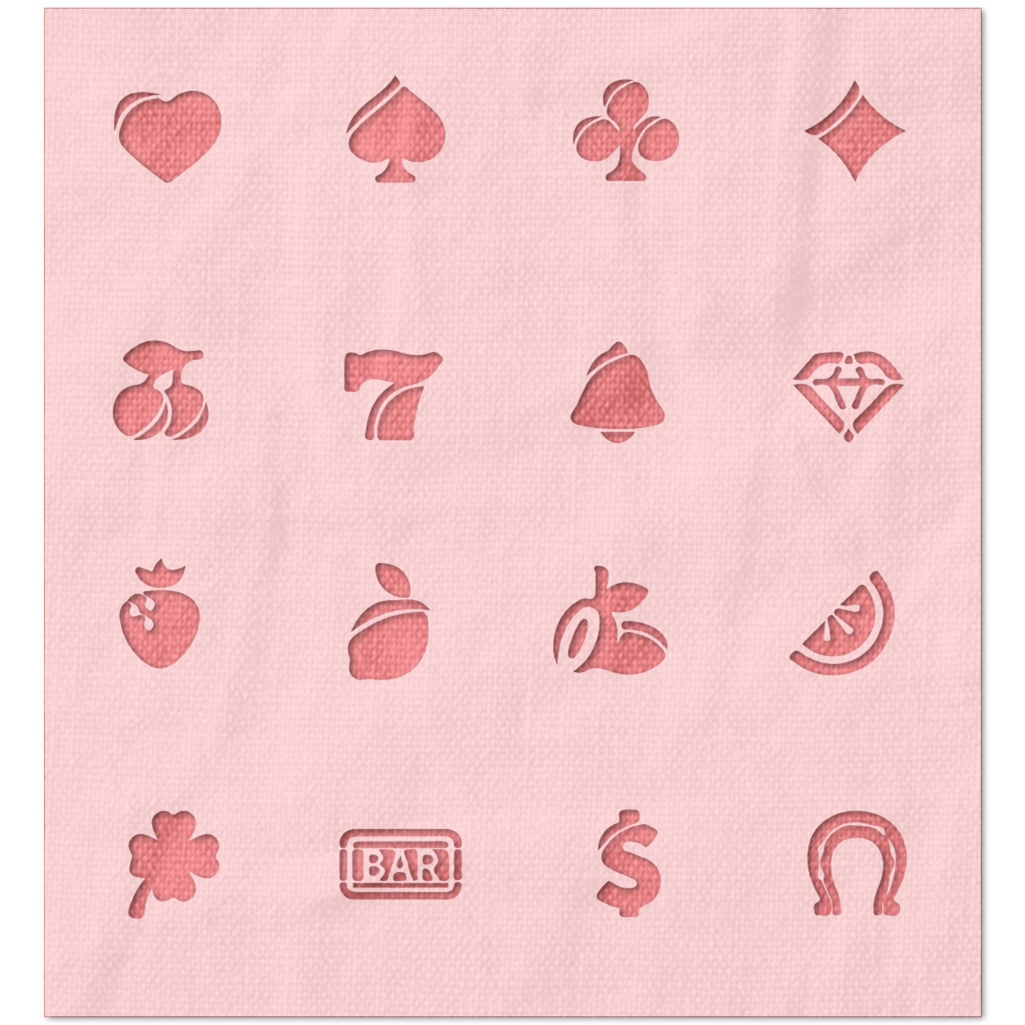 Casino and Gambling Pattern Stencil