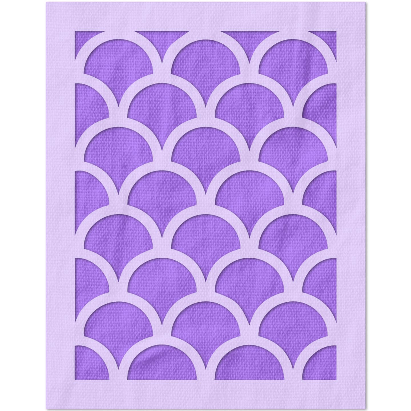 Fish Scale Scallop Pattern Stencil
