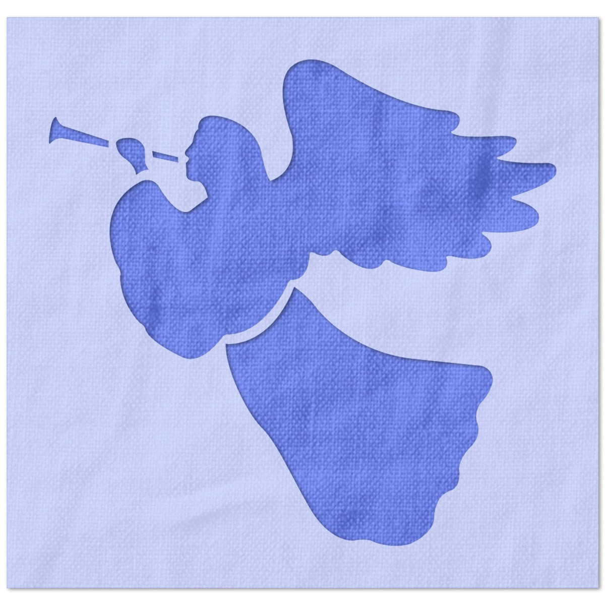 Flying Angel with Trumpet Stencil