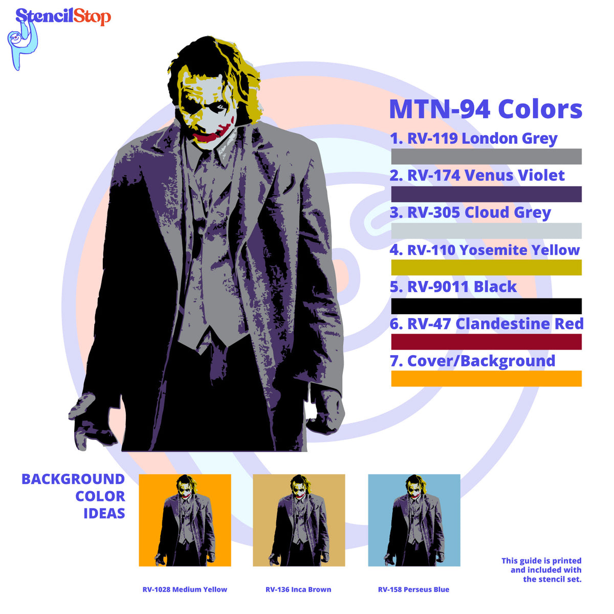 Color Coding Ledger Rhu Heath Ledger Joker Pumpkin Stencil