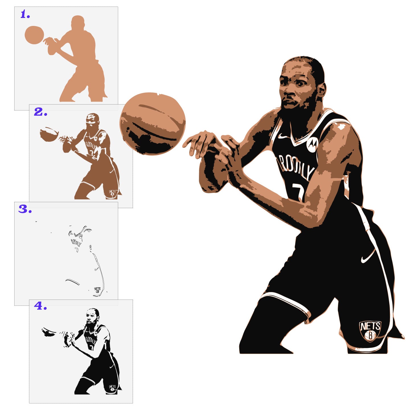 Kevin Durant Layered Stencil Set