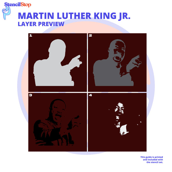 Martin Luther King Jr. Layered Stencil Set Stencil Stop