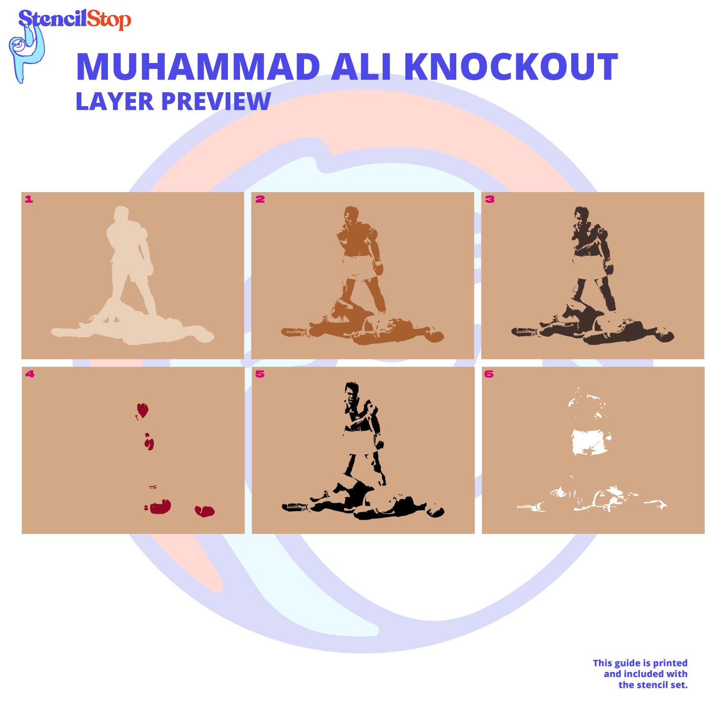 Muhammad Ali "Knockout" Layer Stencil Preview