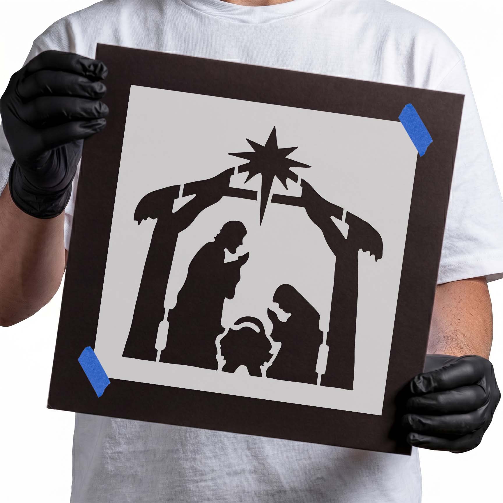 Nativity Scene Stencil