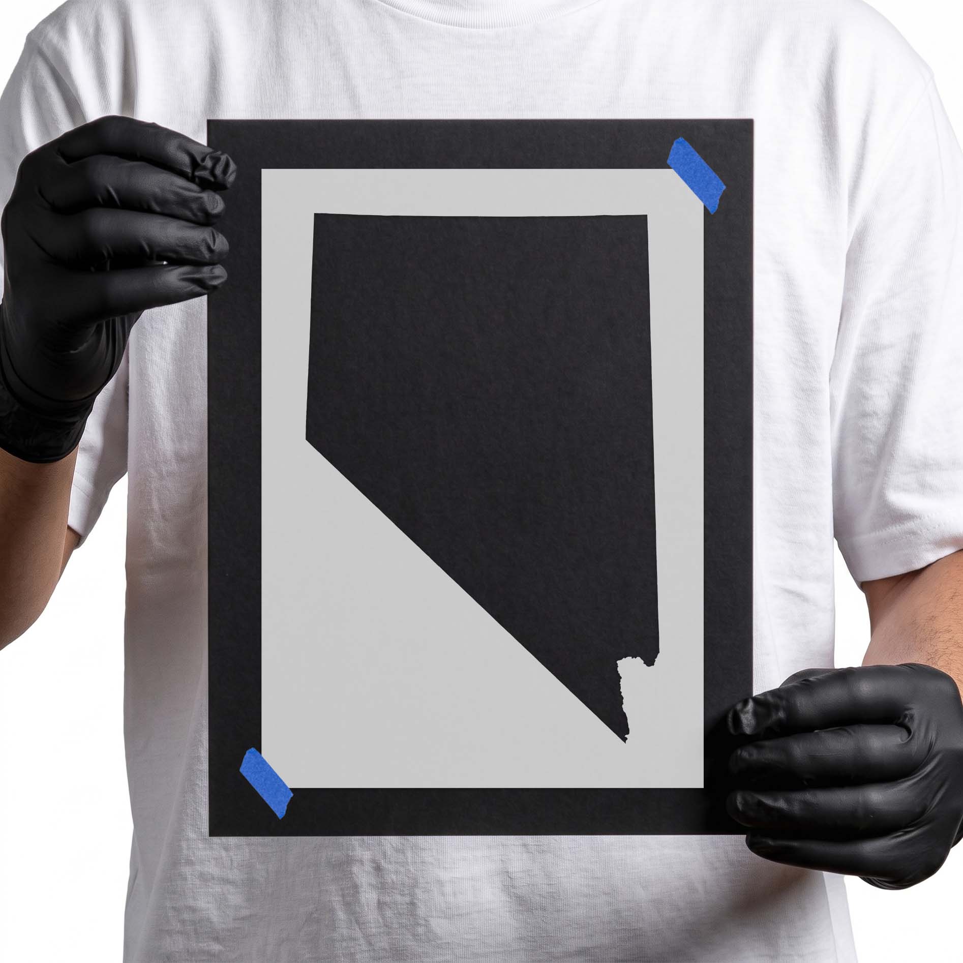 Nevada state silhouette with distinctive angled geographic outline