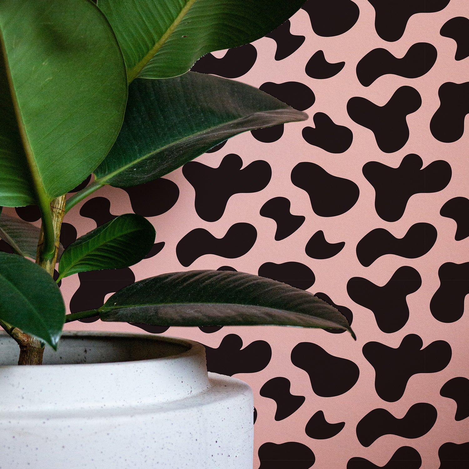 Seamless Cow Print Pattern Stencil