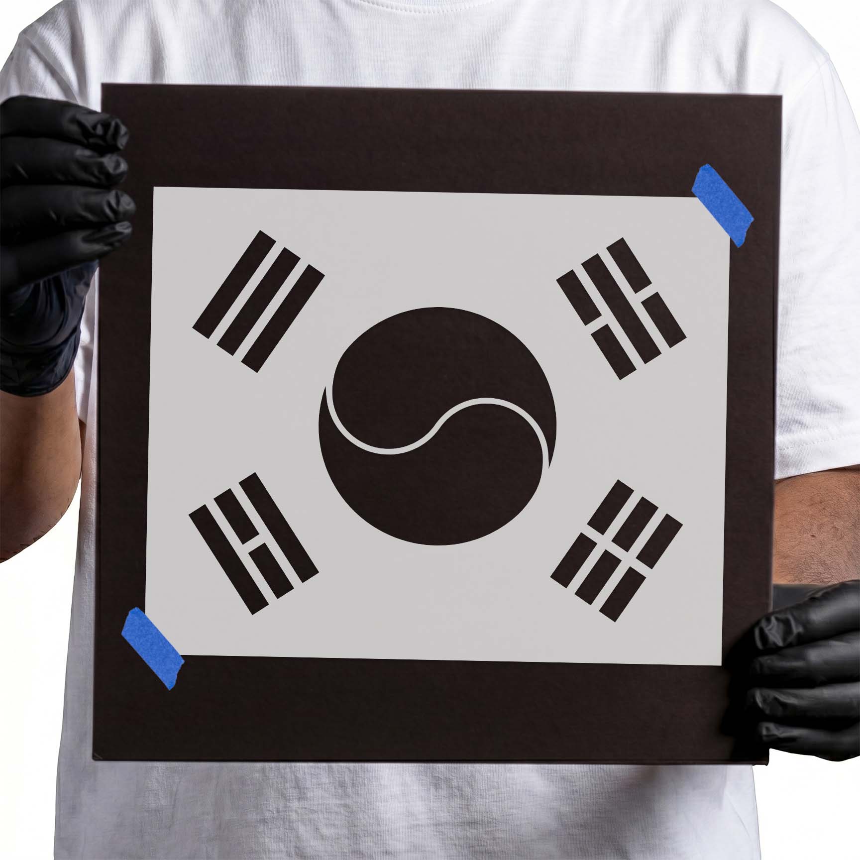 South Korean Flag Stencil