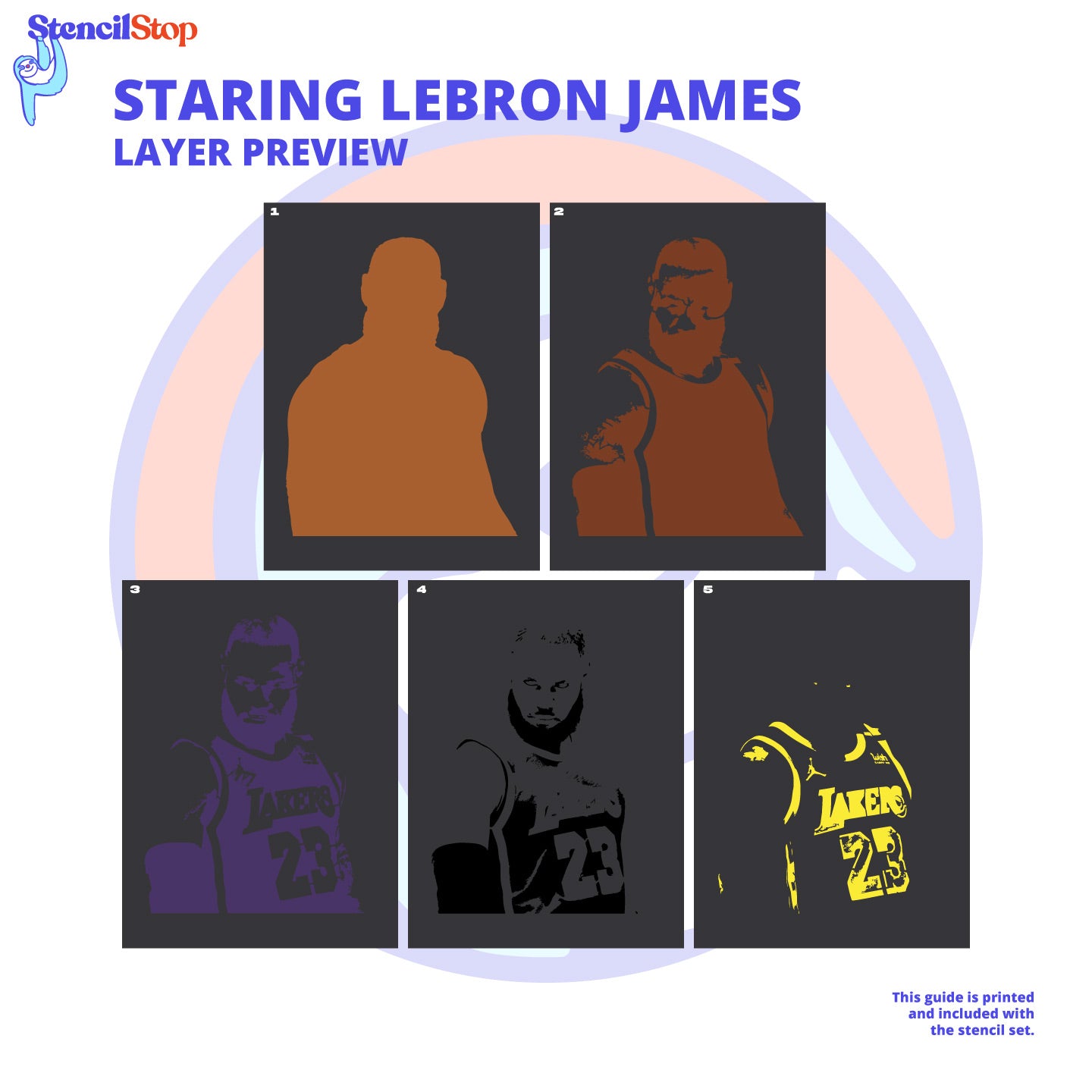 Lebron James "Staring" Layered Stencil Preview