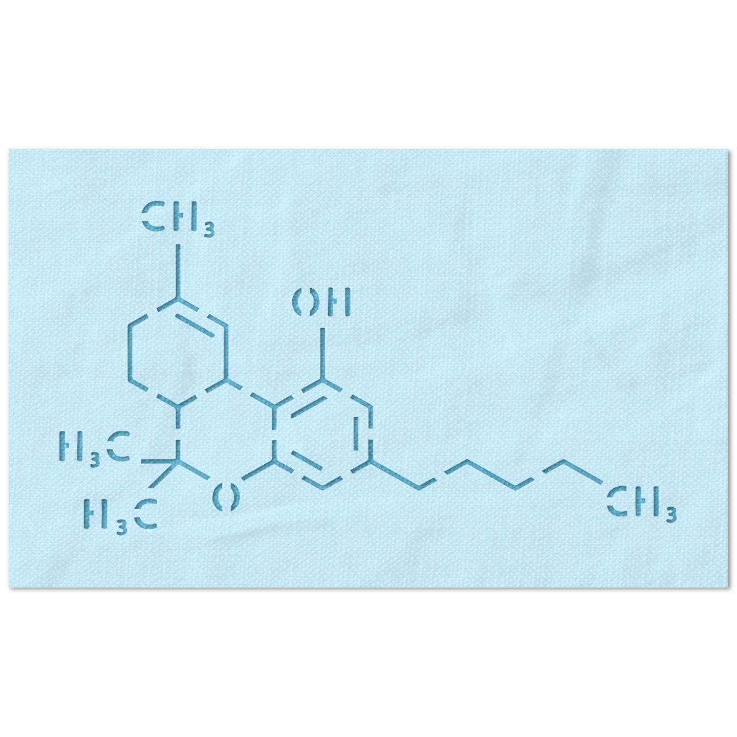 THC Molecule Stencil