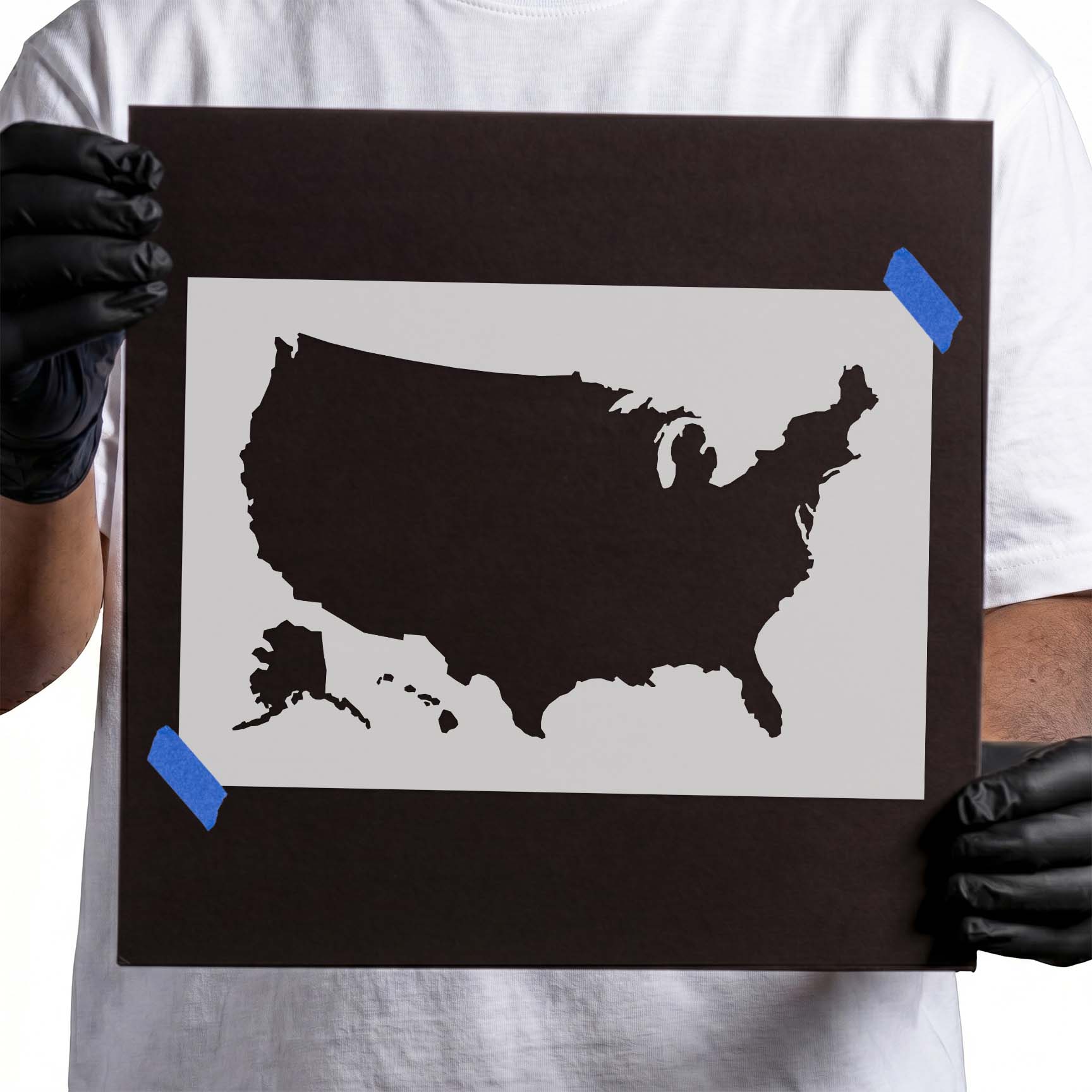 United States Outline Stencil