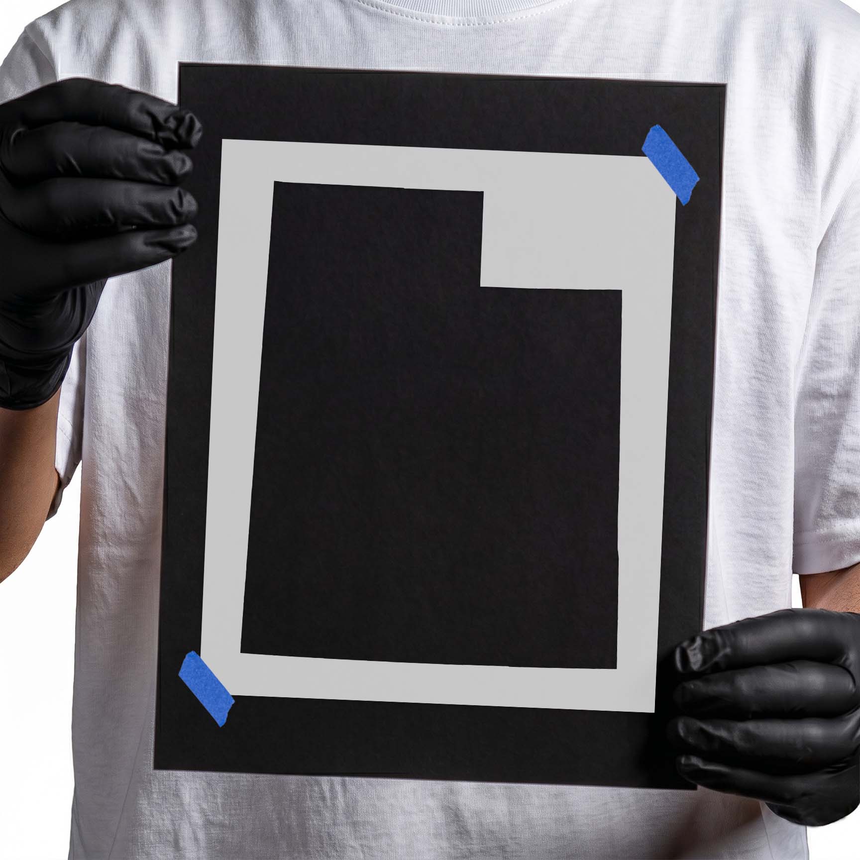 Utah state outline stencil featuring the distinctive stepped northeastern border
