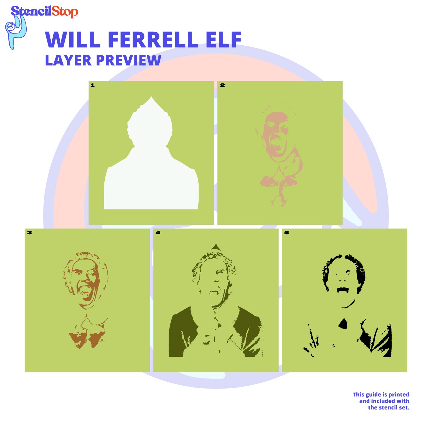 Will Ferrell "Elf" Layered Stencil Set