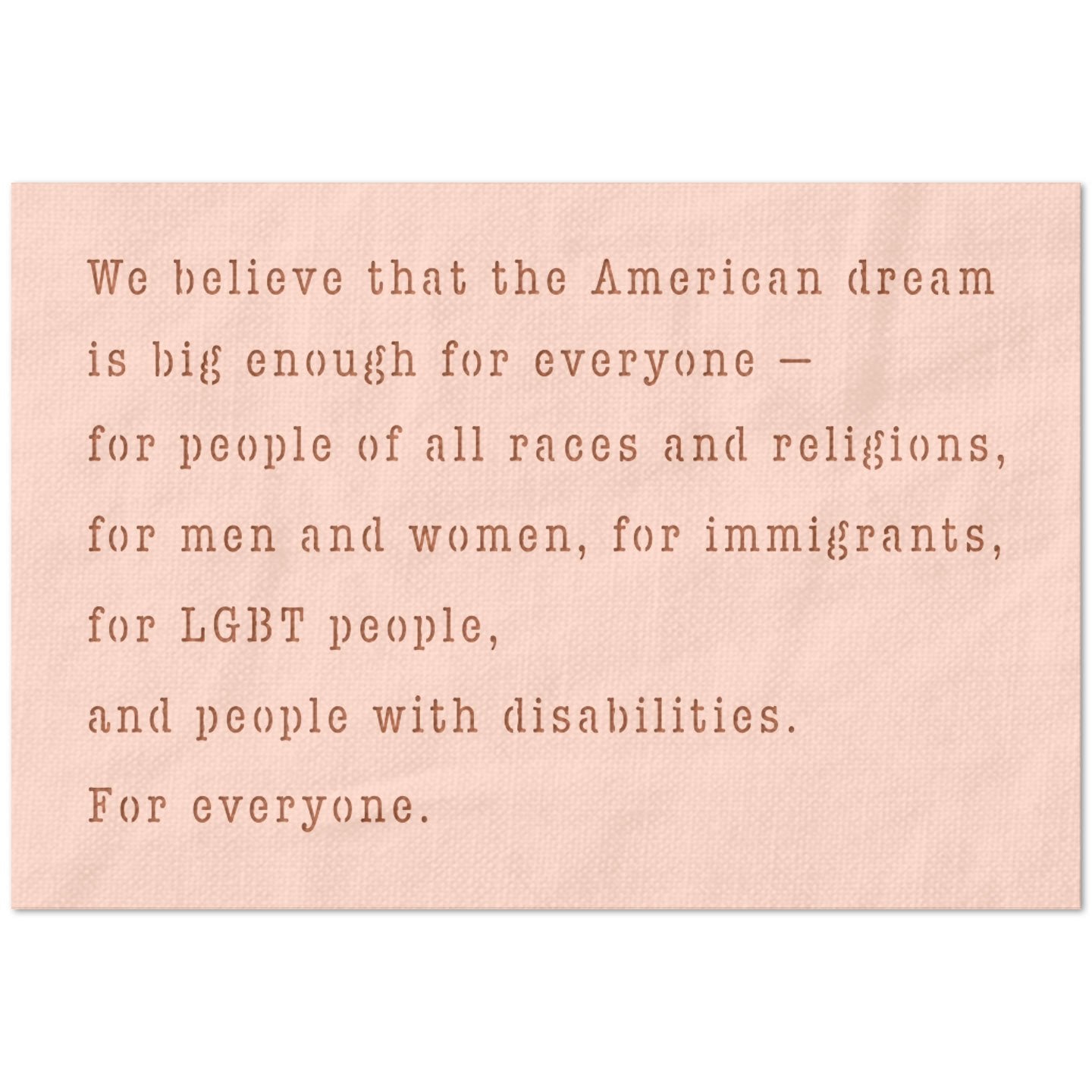 American Dream Quote Stencil
