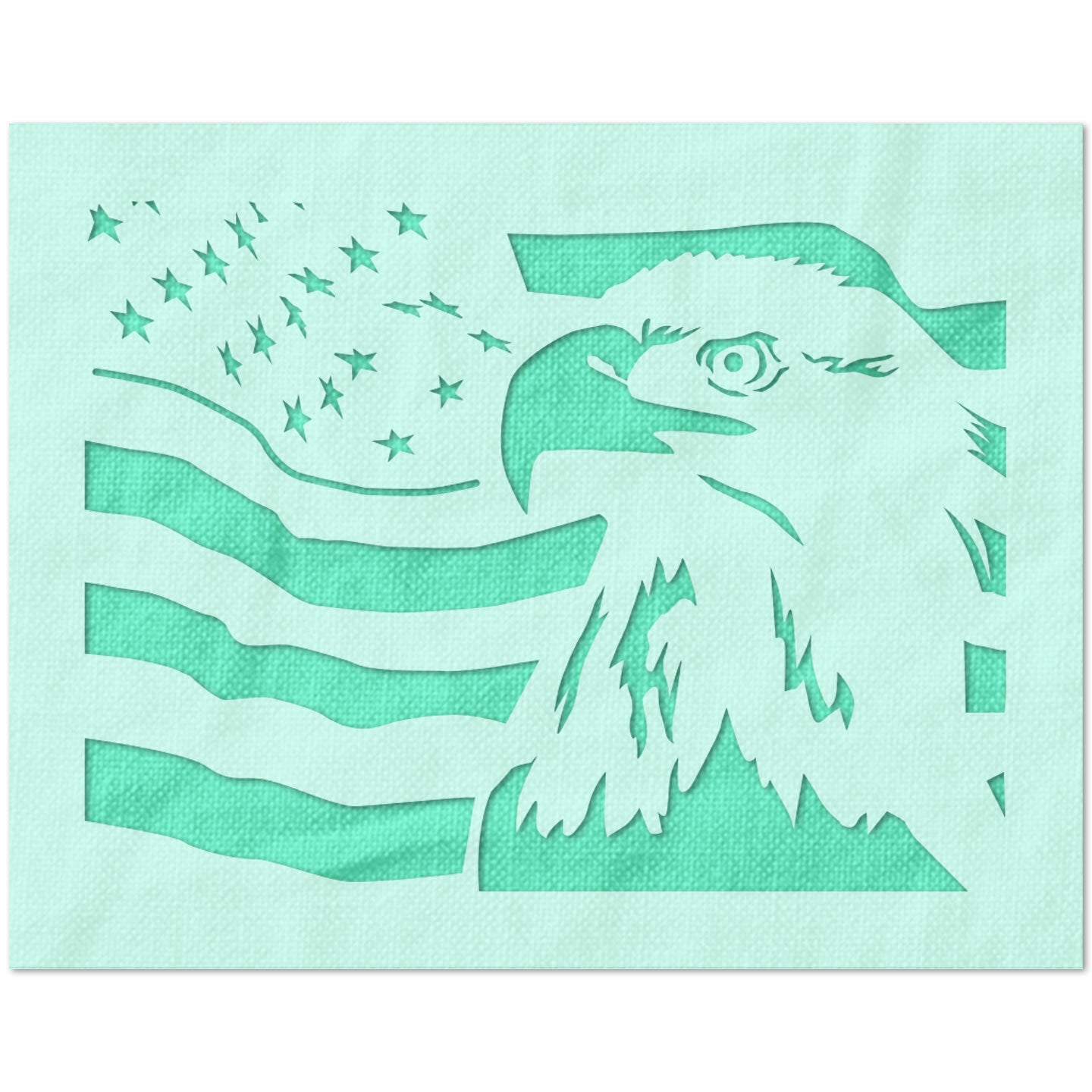 American Flag Bald Eagle Stencil