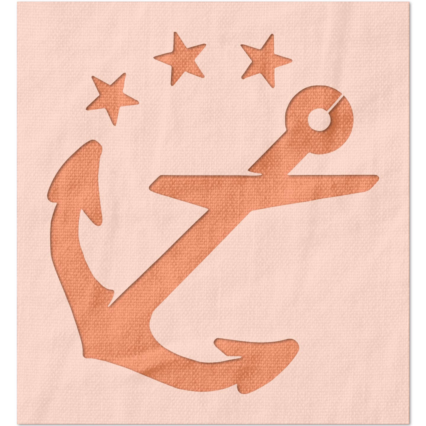 Anchor and Stars Stencil