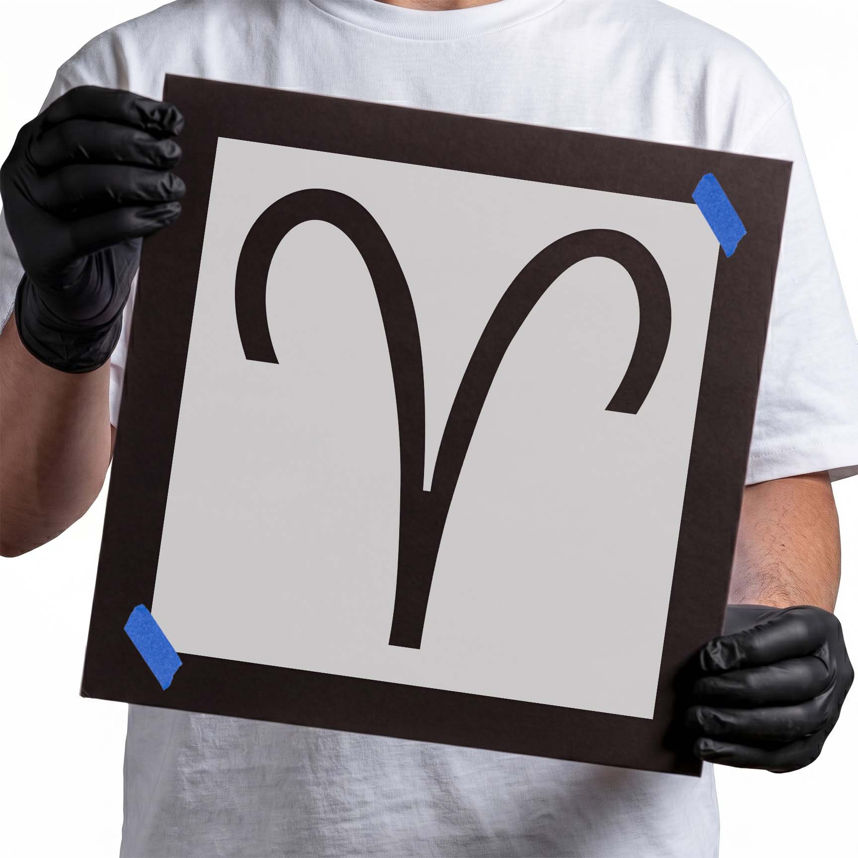 Aries Zodiac Stencil | Astrology Ram Symbol Craft Design