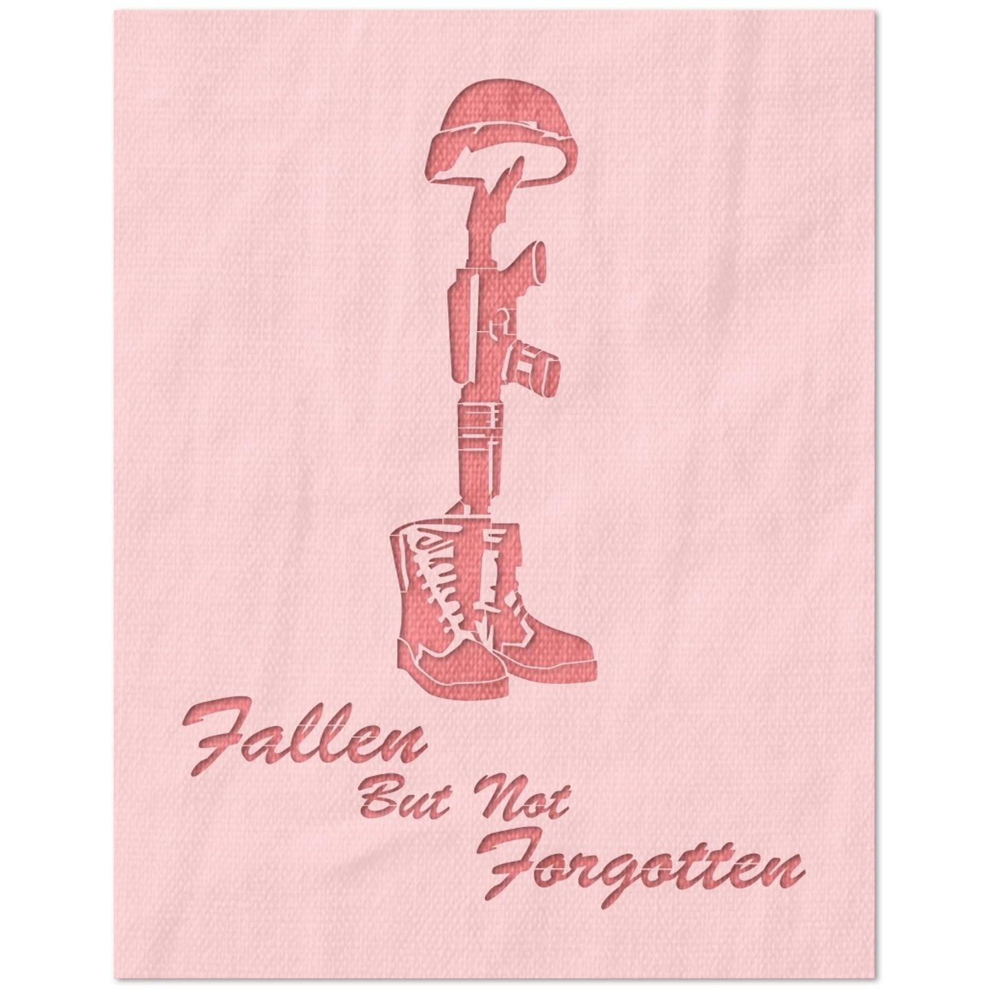 Battlefield Cross Fallen But Not Forgotten Stencil