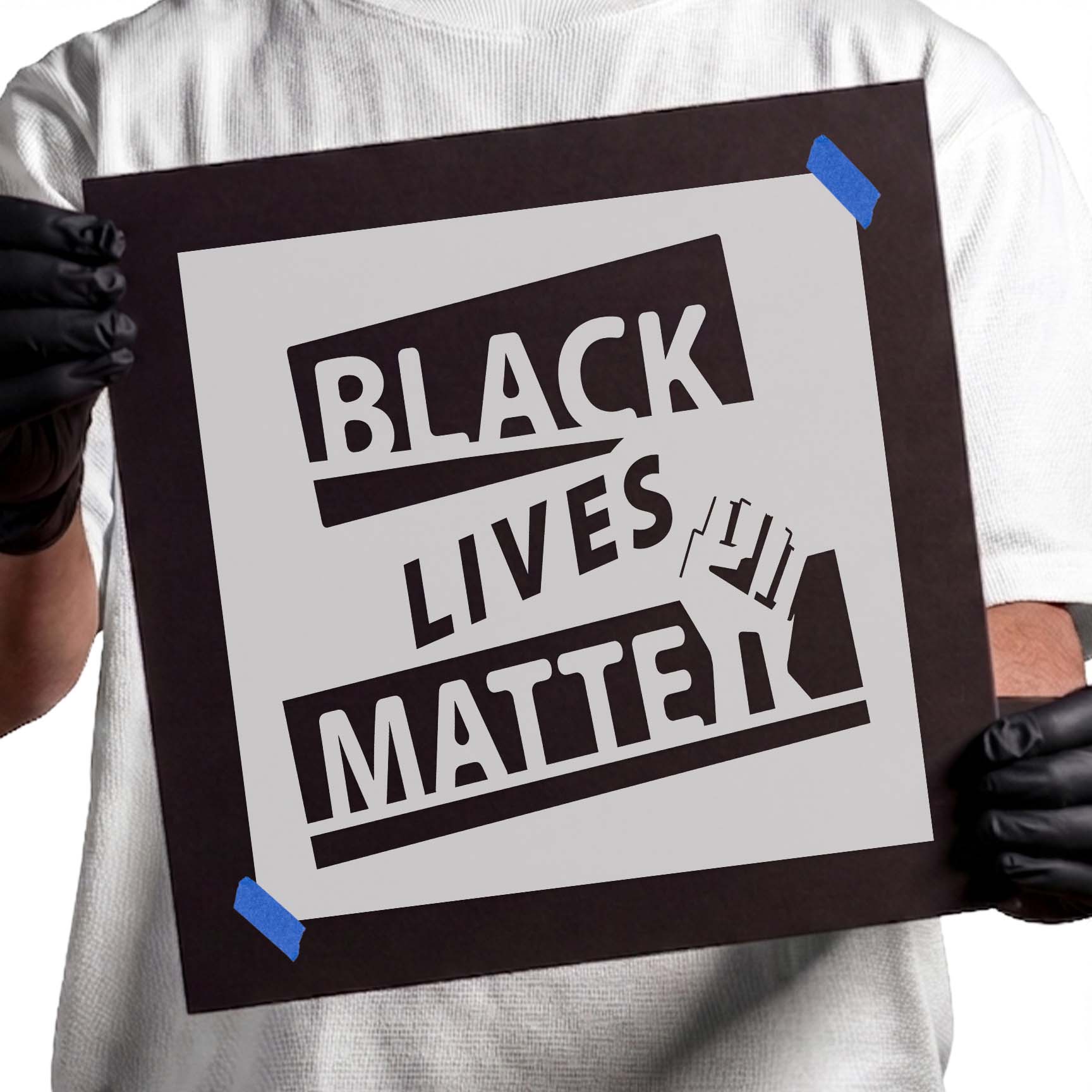 Black Lives Matter Fist Stencil