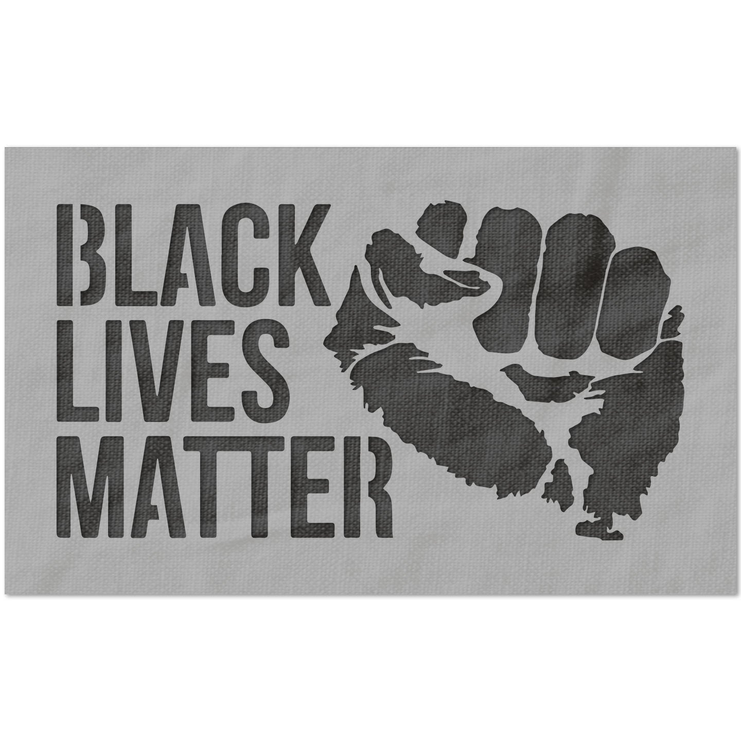 Black Lives Matter with Fist Stencil
