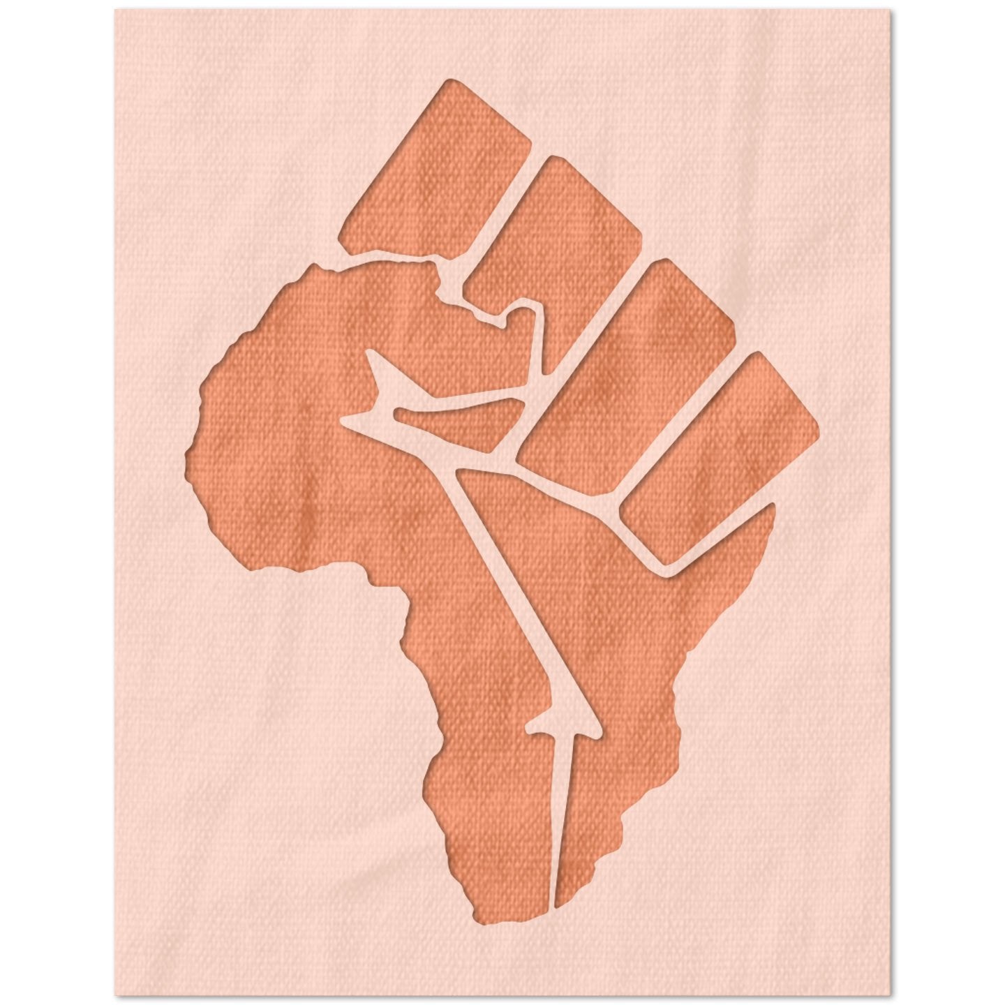BLM Africa Outline Stencil