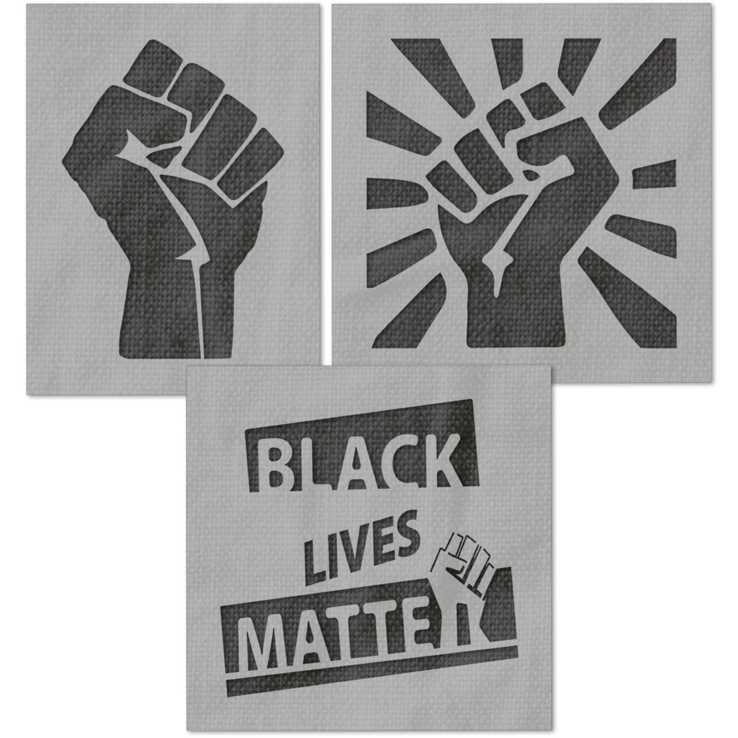 Black Lives Matter BLM Fist Stencils