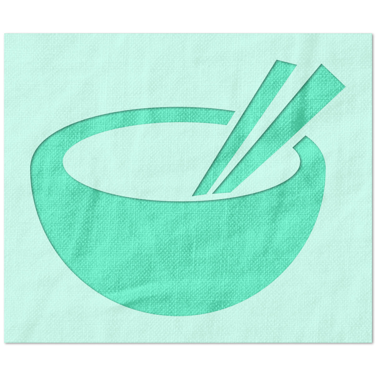 Bowl with Chopsticks Stencil