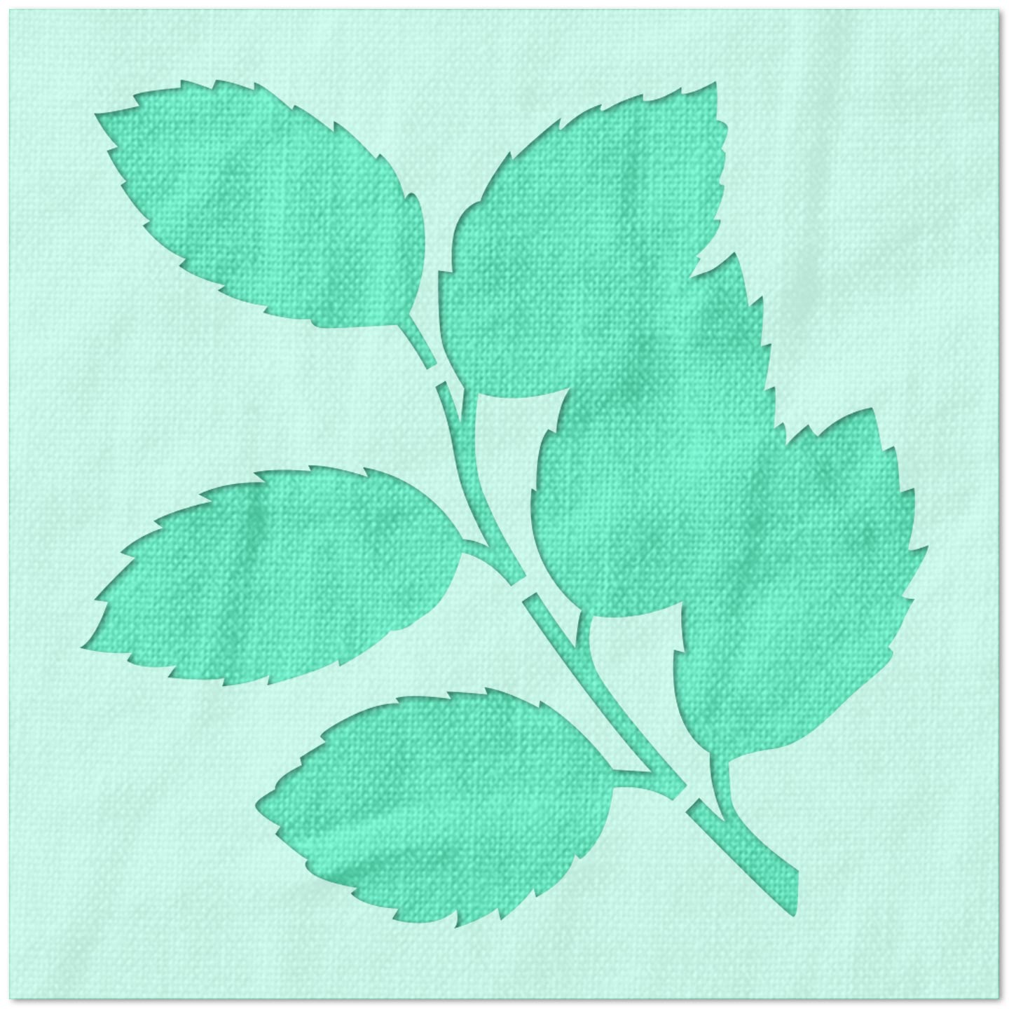 Branch with Leaves Stencil