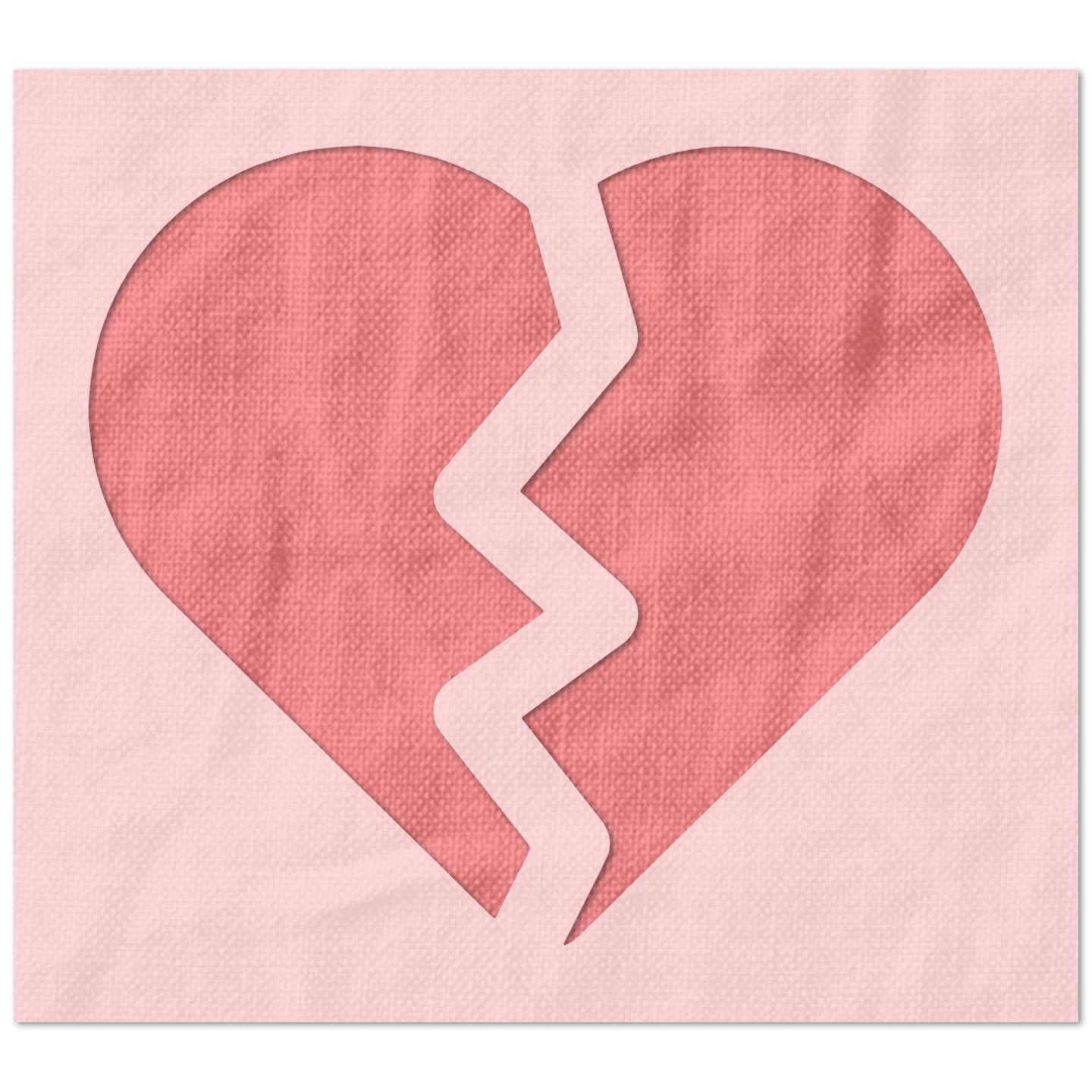 Broken Heart Stencil