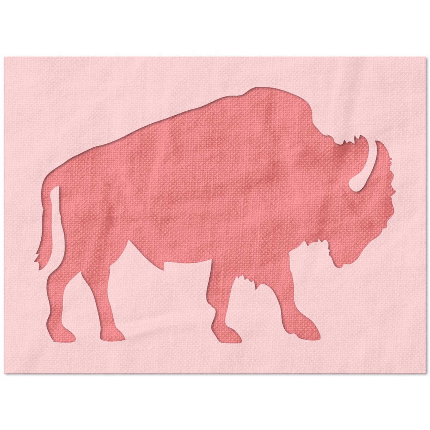 Buffalo with Horns Stencil